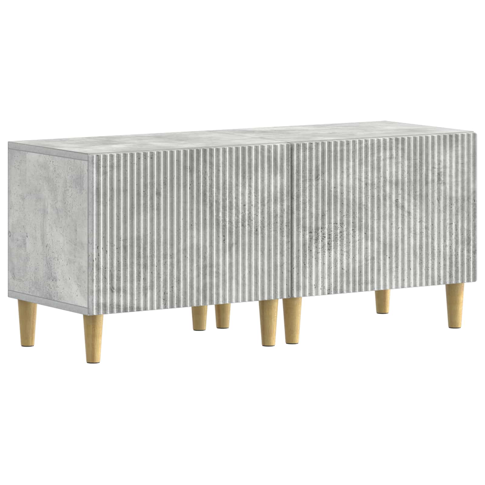 Meuble TV LED 5 pièces Gris béton Bois d'ingénierie