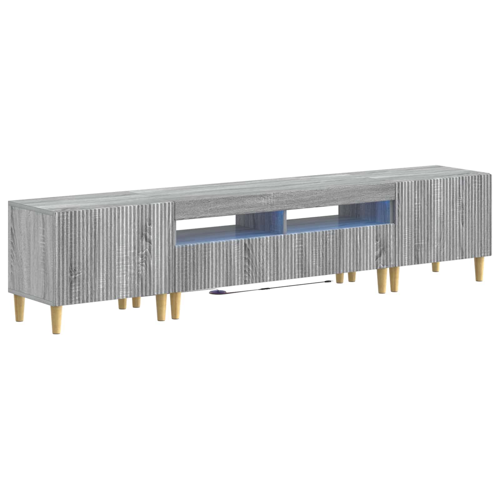 Meuble TV LED 5 pièces Sonoma gris Bois d'ingénierie