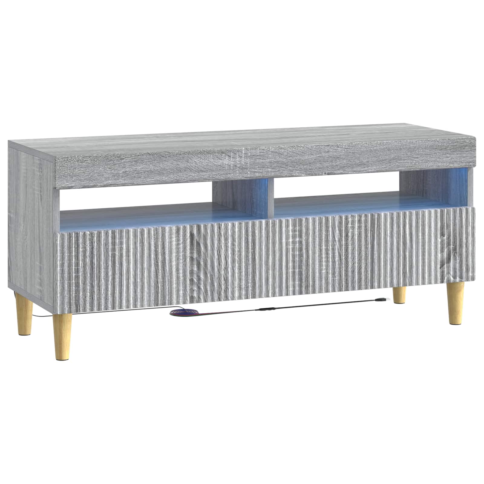 Meuble TV LED 5 pièces Sonoma gris Bois d'ingénierie