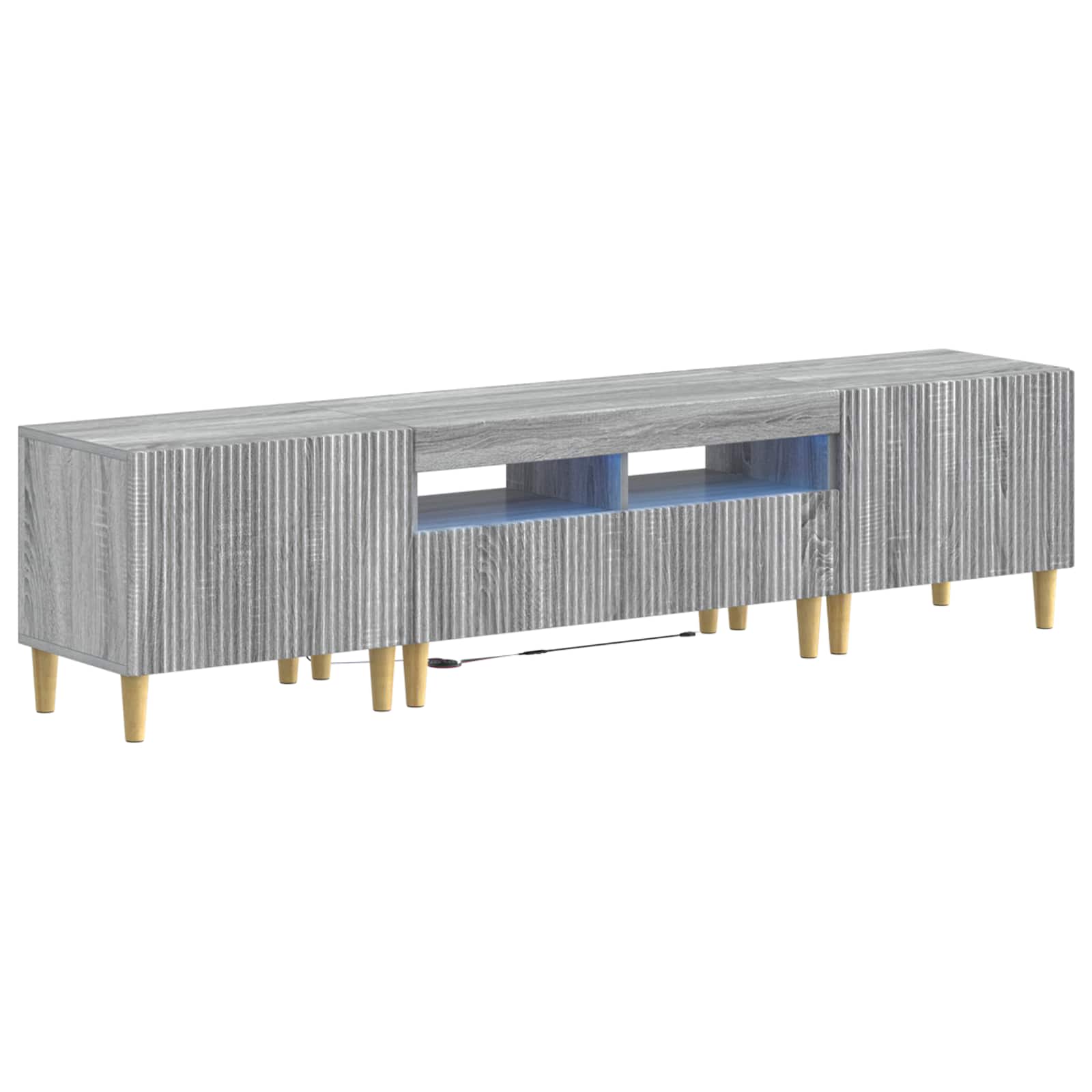Meuble TV LED 5 pièces Sonoma gris Bois d'ingénierie
