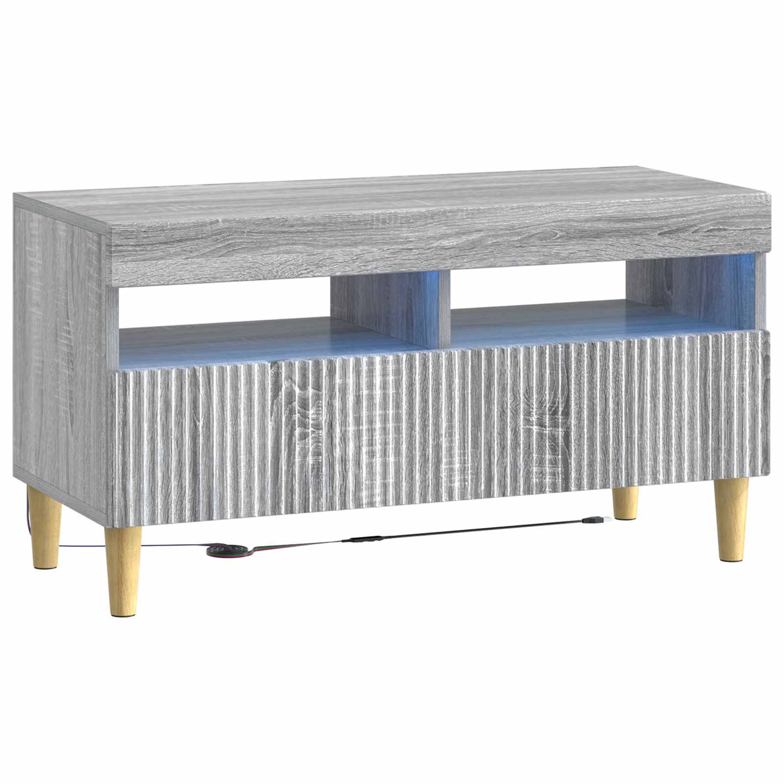 Meuble TV LED 5 pièces Sonoma gris Bois d'ingénierie