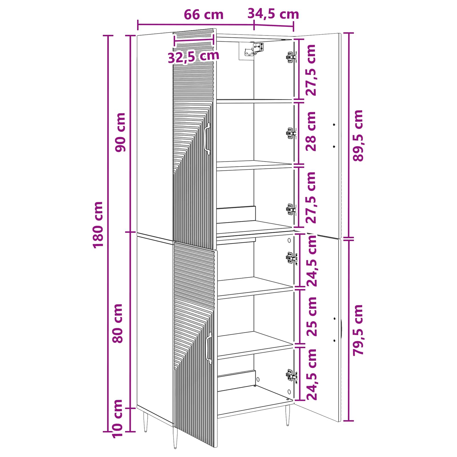 Ensemble de Meubles 2 pcs 66 x 34,5 x 89,5 cm Bois d'ingénierie - XIOS
