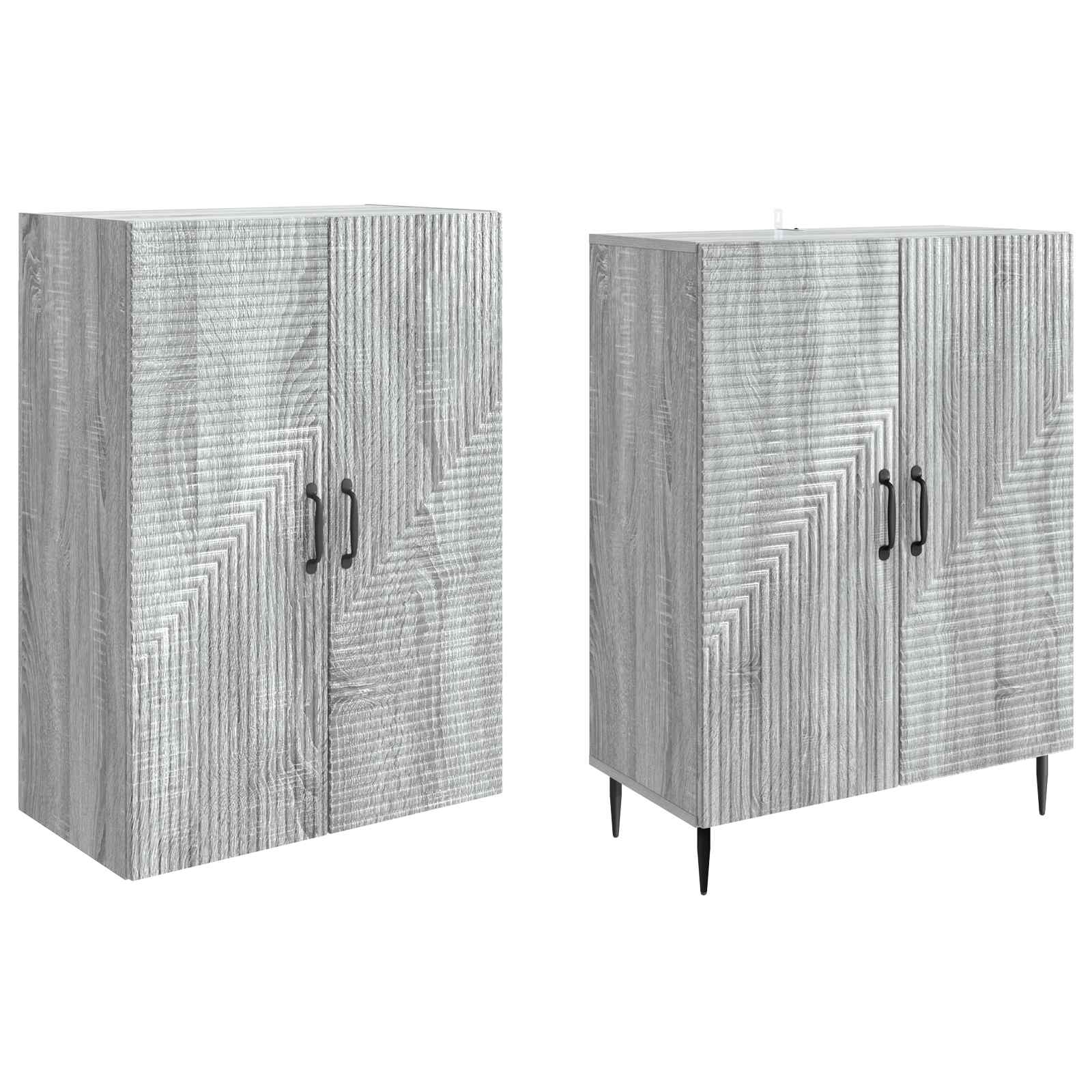 Ensemble de Meubles 2 pcs Sonoma gris 66 x 34,5 x 89,5 cm - XIOS