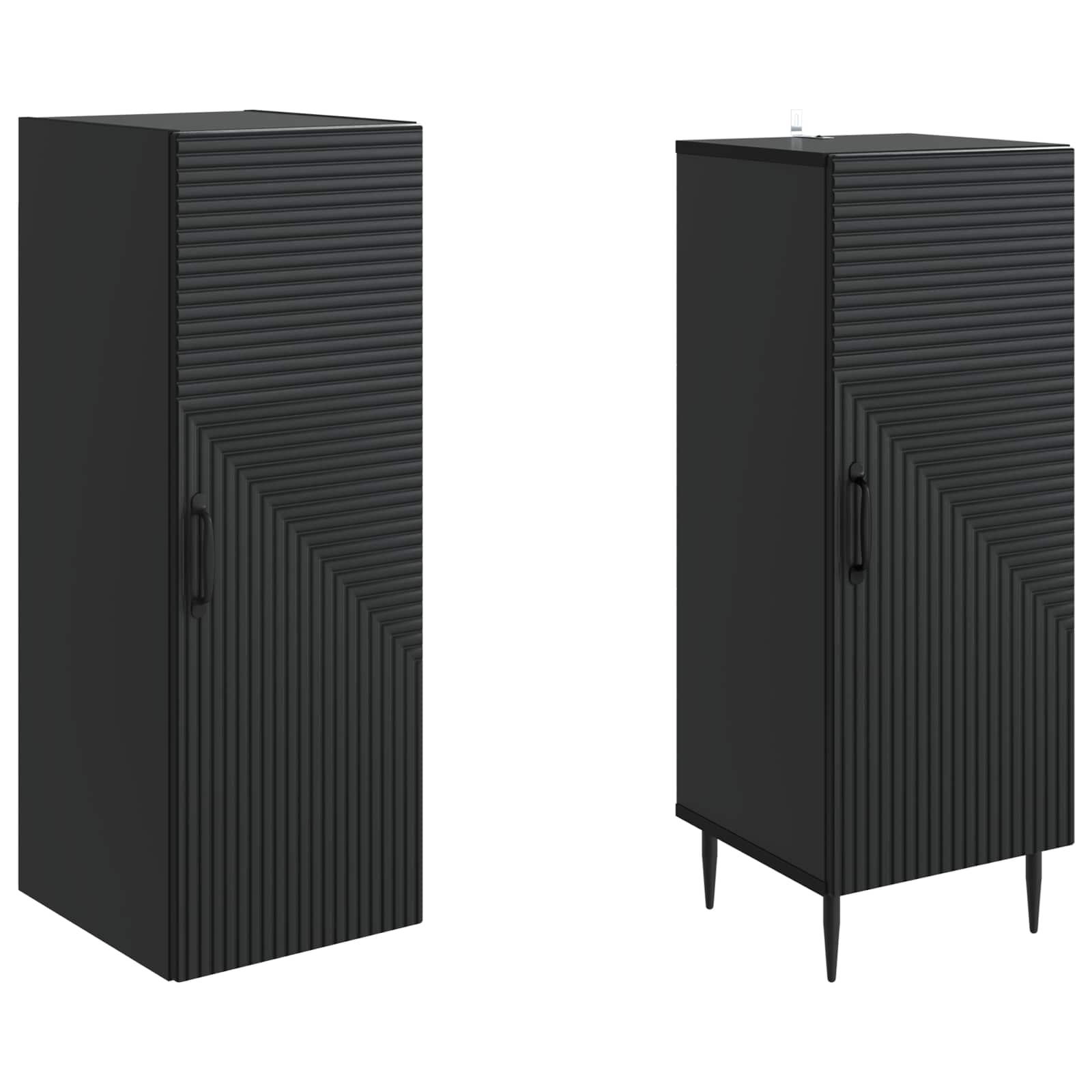 Ensemble de Meubles 2 pcs Noir 33 x 34,5 x 89,5 cm