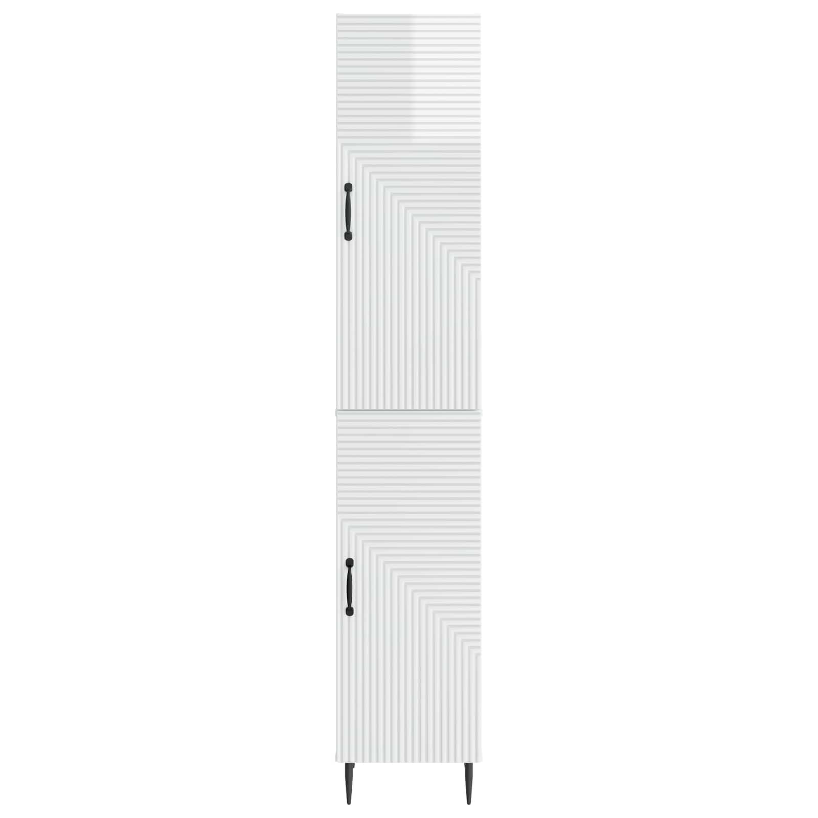 Ensemble de Meubles 2 pcs Blanc brillant 33 x 34,5 x 89,5 cm