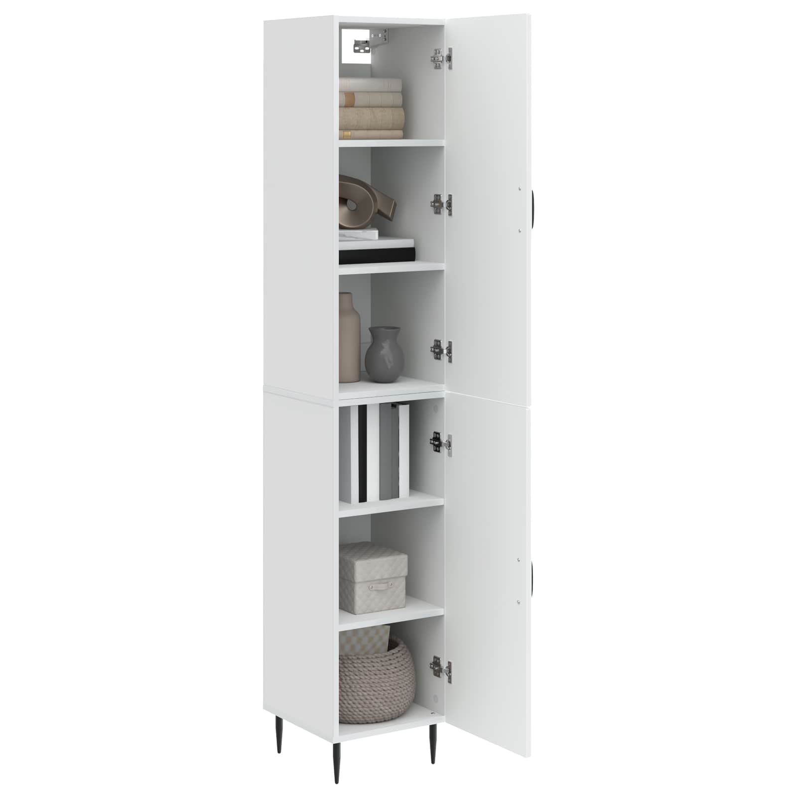 Ensemble de Meubles 2 pcs Blanc brillant 33 x 34,5 x 89,5 cm