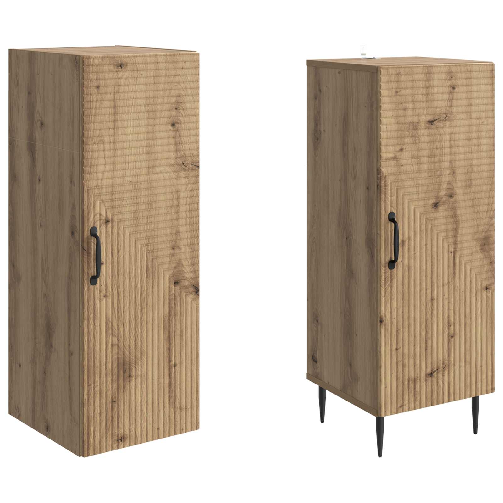 Ensemble de Meubles 2 pc Chêne artisanal Bois d'ingénierie