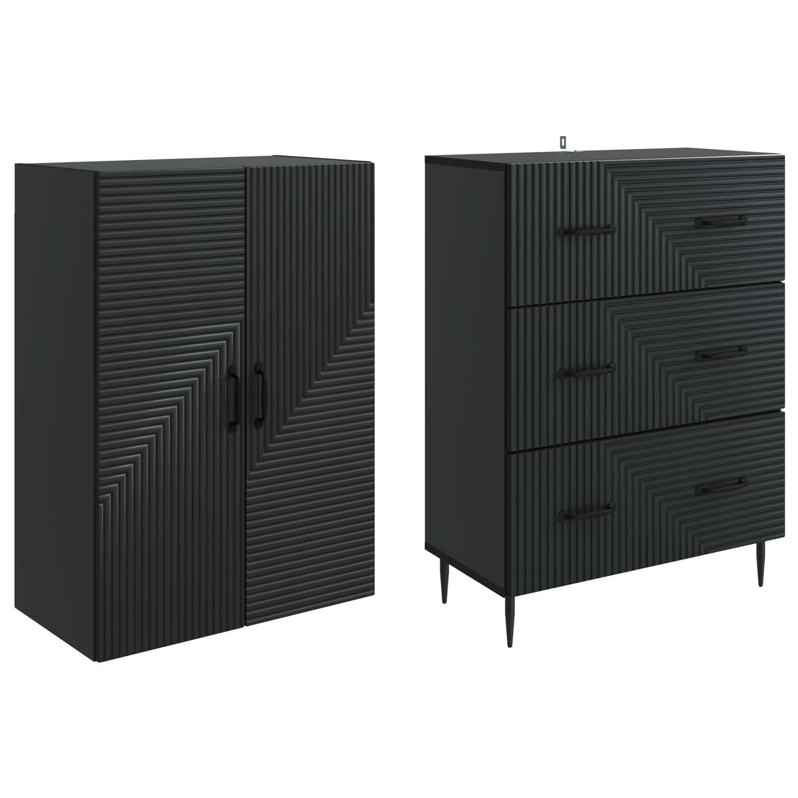 Ensemble de Meubles 2 pcs Noir 66 x 34,5 x 90 cm - XIOS