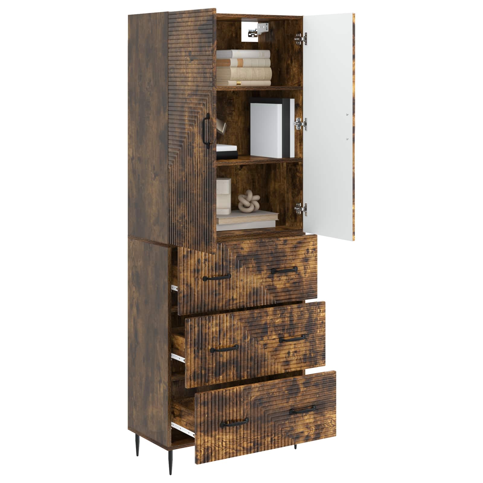 Ensemble de Meubles 2 pcs Chêne fumé 66 x 34,5 x 90 cm - XIOS
