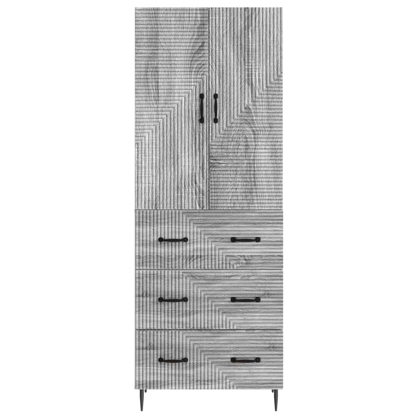 Ensemble de Meubles 2 pcs Sonoma gris 66 x 34,5 x 90 cm - XIOS