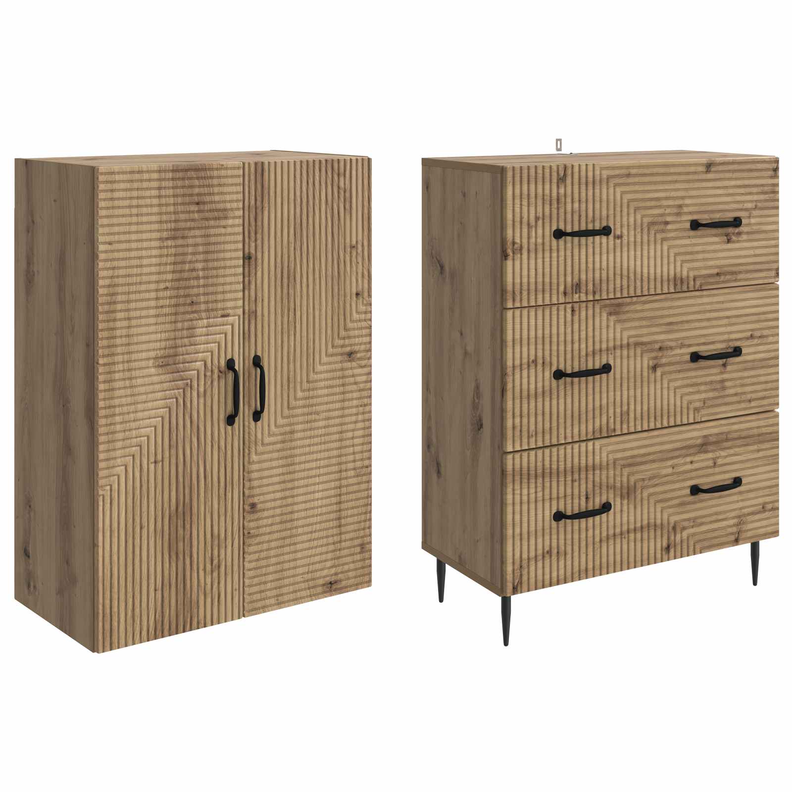 Ensemble de Meubles 2 pcs Chêne artisanal 66 x 34,5 x 90 cm - XIOS