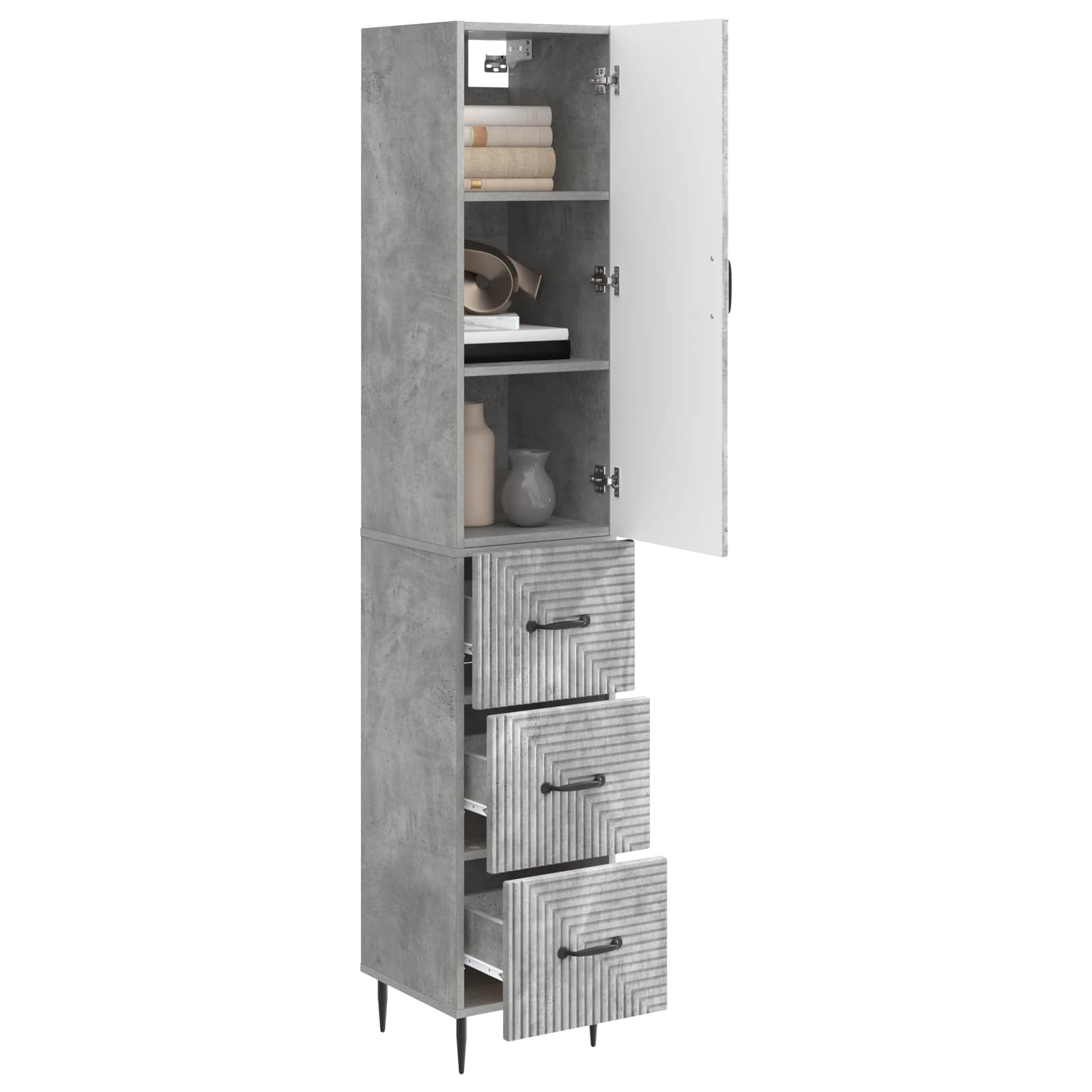 Ensemble de Meubles 2 pcs Gris béton 33 x 34,5 x 90 cm - XIOS