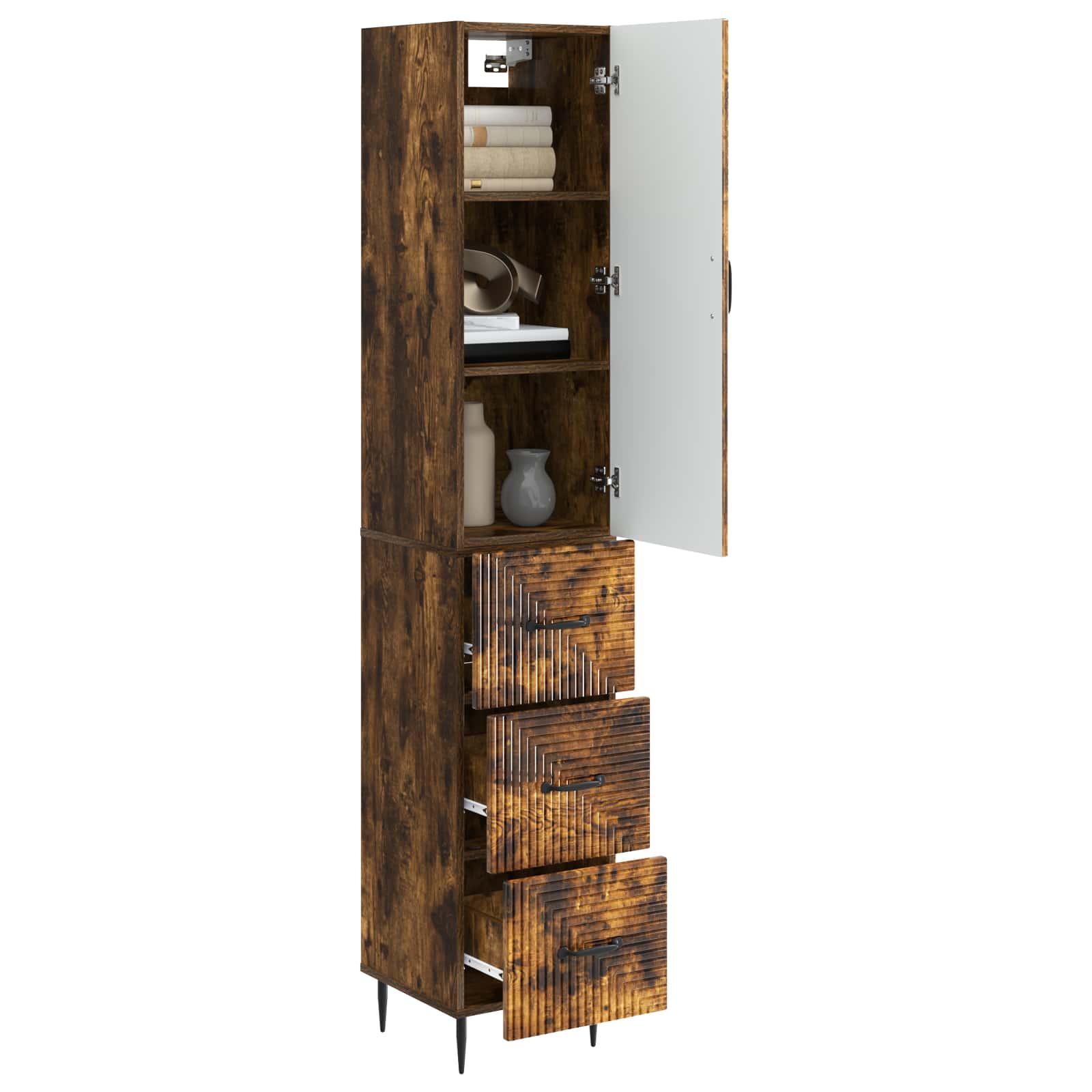 Ensemble de Meubles 2 pcs Chêne fumé 33 x 34,5 x 90 cm - XIOS