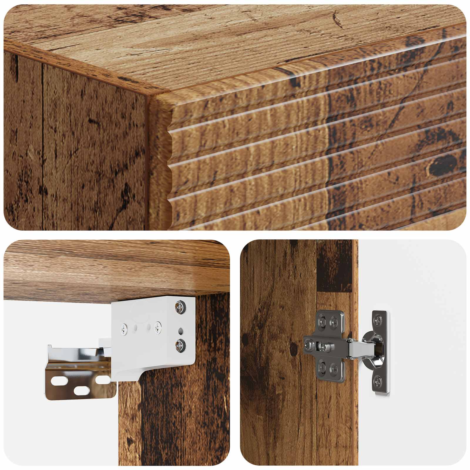 Ensemble de Meubles 2 pcs Bois ancien 33 x 34,5 x 90 cm - XIOS