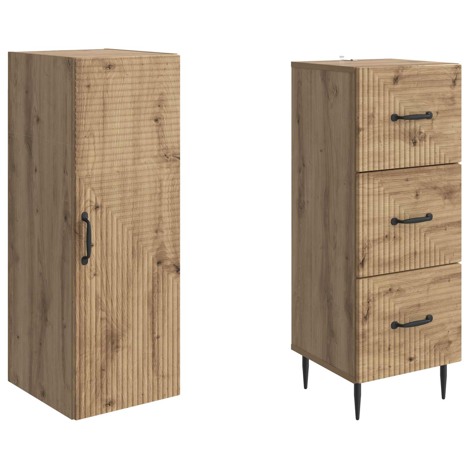 Ensemble de Meubles 2 pcs Chêne artisanal 33 x 34,5 x 90 cm - XIOS