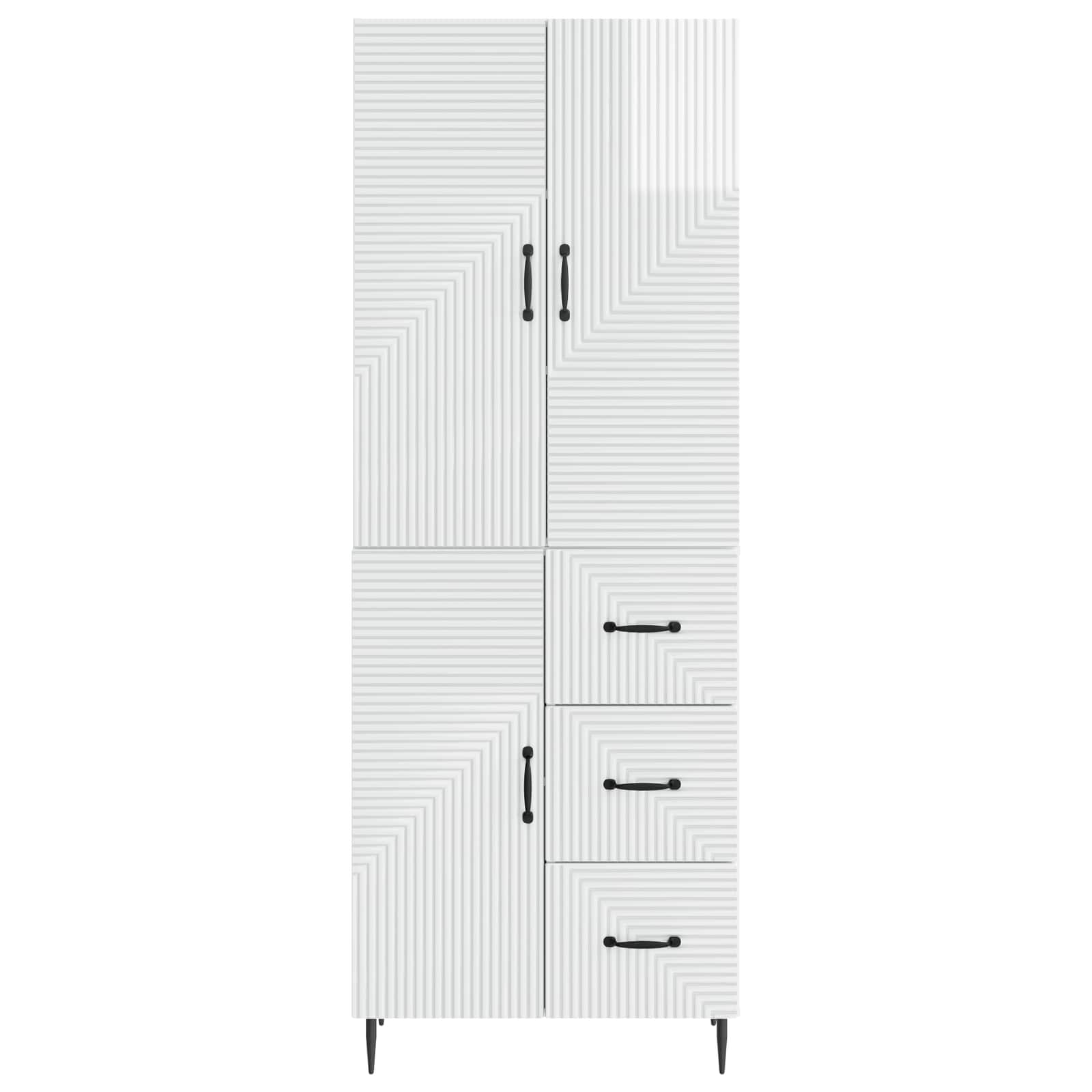 Ensemble de Meubles 2 pcs Blanc brillant 66 x 34,5 x 89,5 cm - XIOS