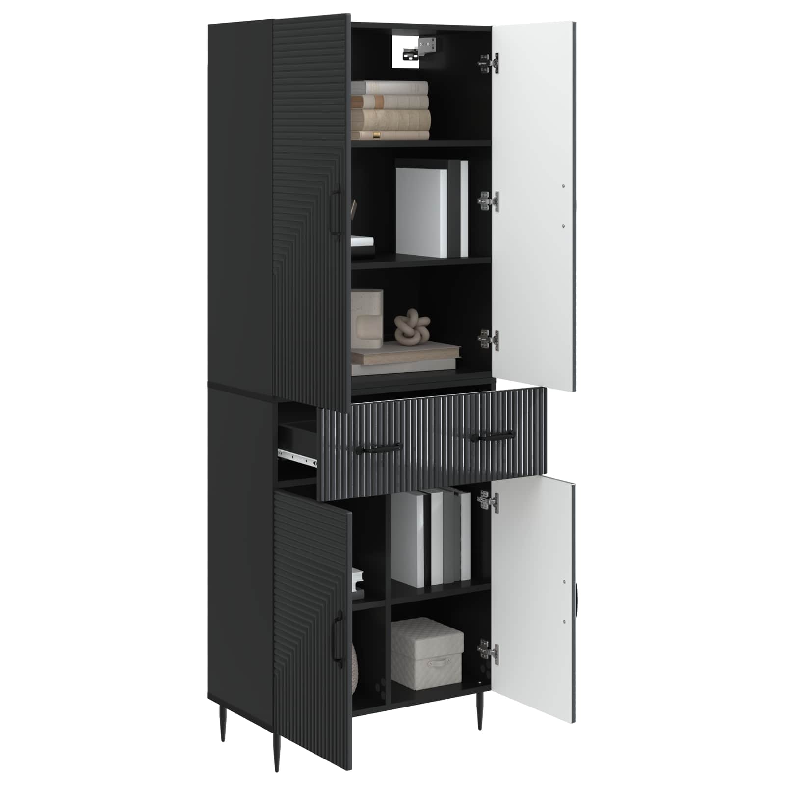 Ensemble de Meubles 2 pcs Noir 66 x 34,5 x 89,5 cm - XIOS