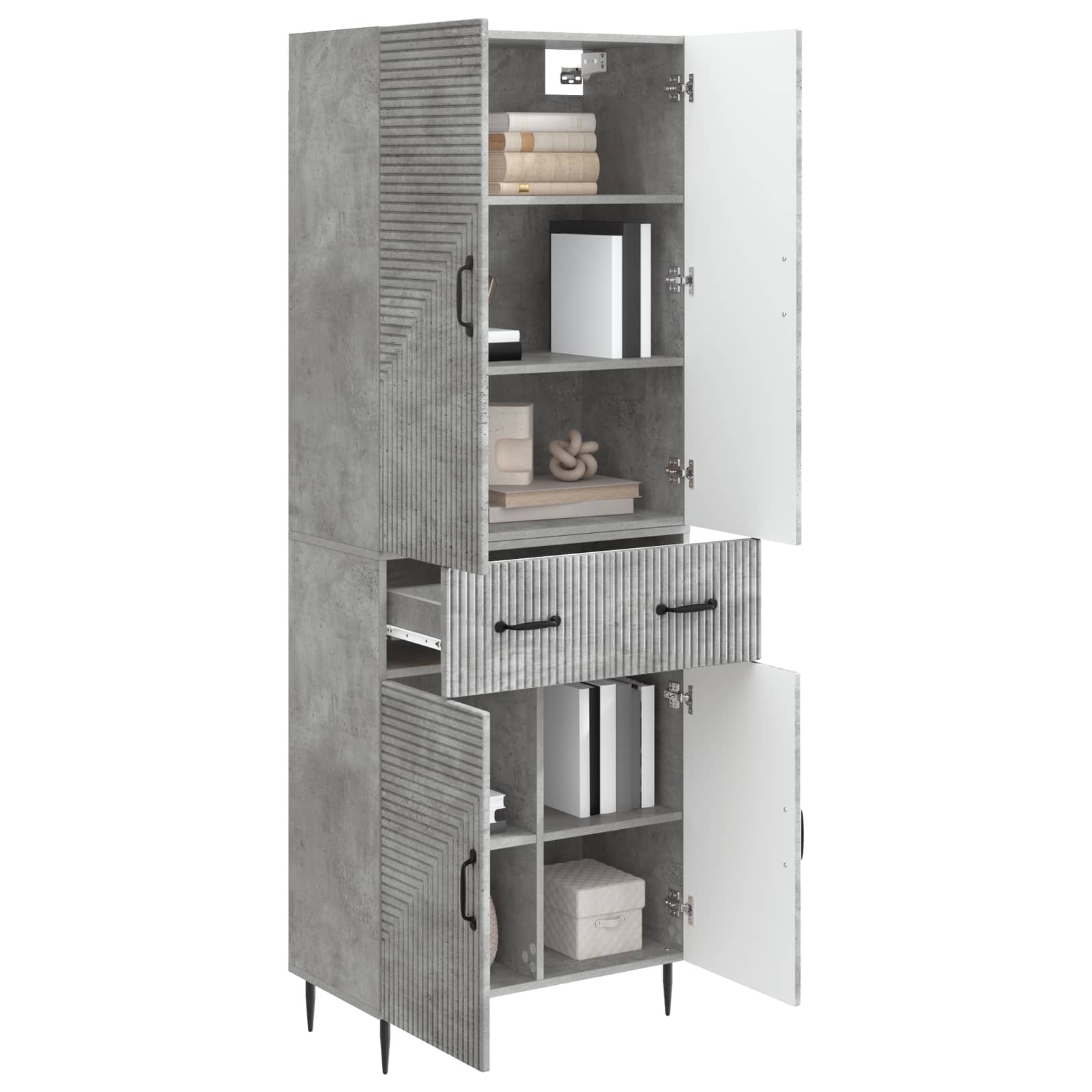 Ensemble de Meubles 2 pcs Gris béton 66 x 34,5 x 89,5 cm - XIOS