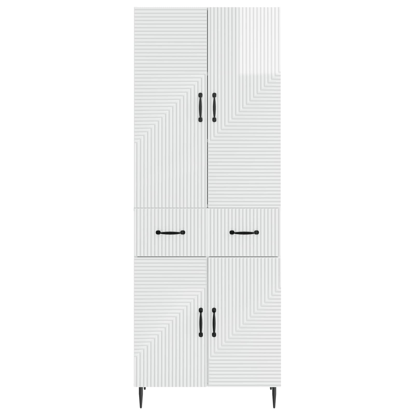 Ensemble de Meubles 2 pcs Blanc brillant 66 x 34,5 x 89,5 cm - XIOS