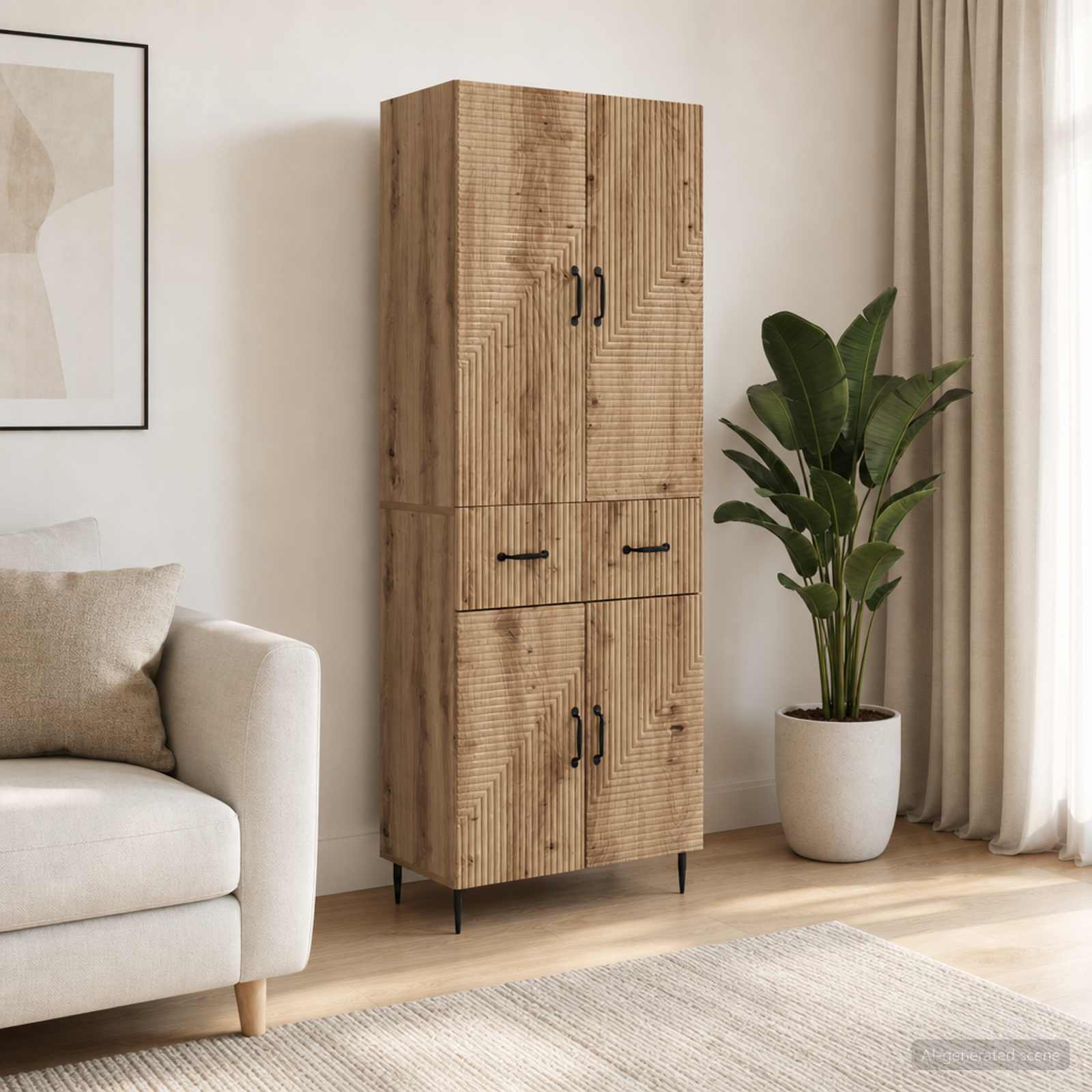Ensemble de Meubles 2 pc Chêne artisanal Bois d'ingénierie - XIOS