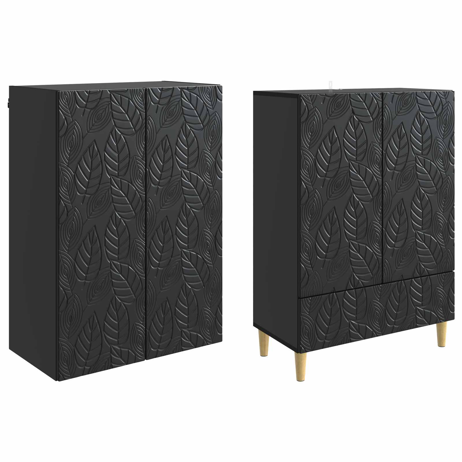 Ensemble de Meubles 2 pcs Noir Bois d'ingénierie - XIOS