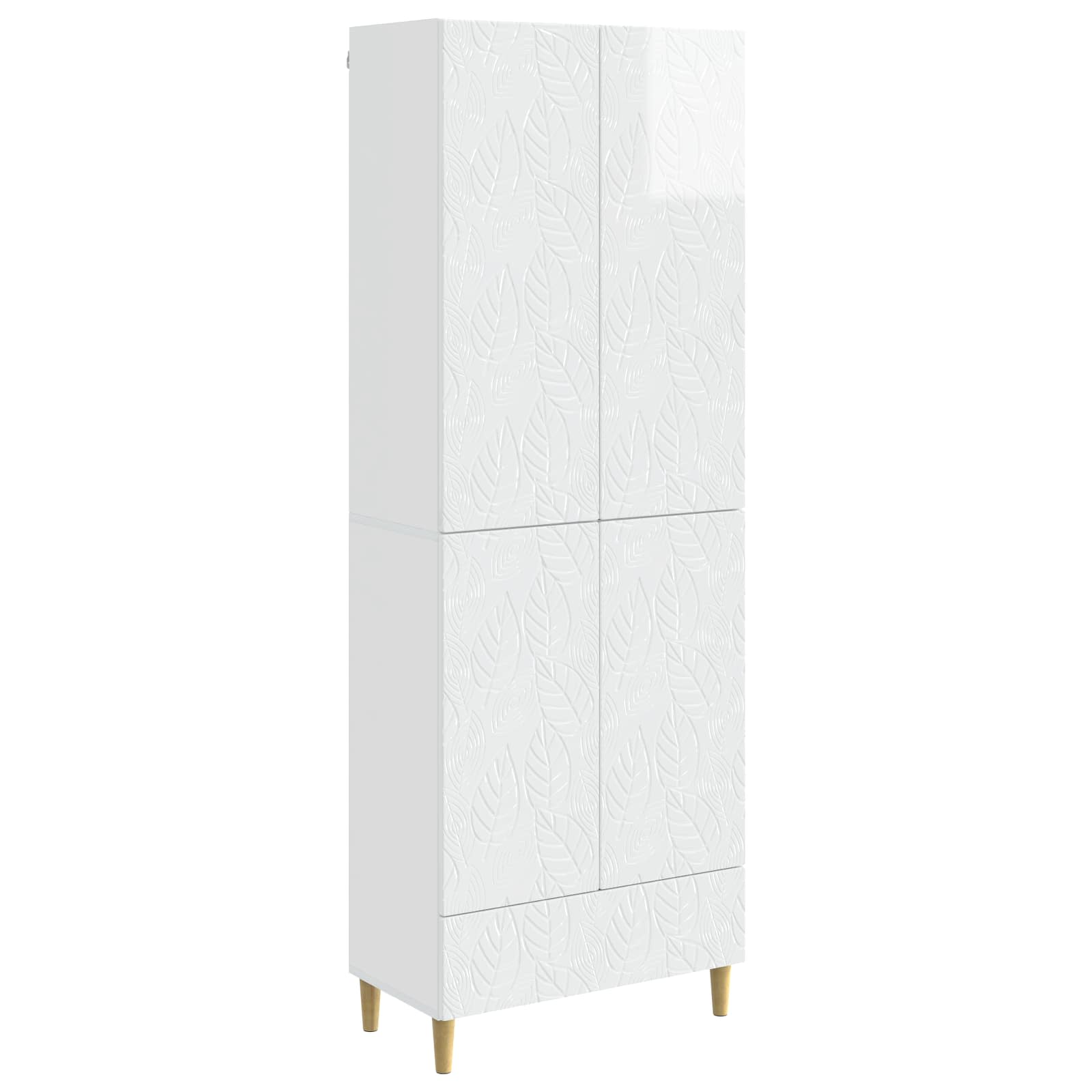 Ensemble de Meubles 2 pcs Blanc brillant Bois d'ingénierie - XIOS