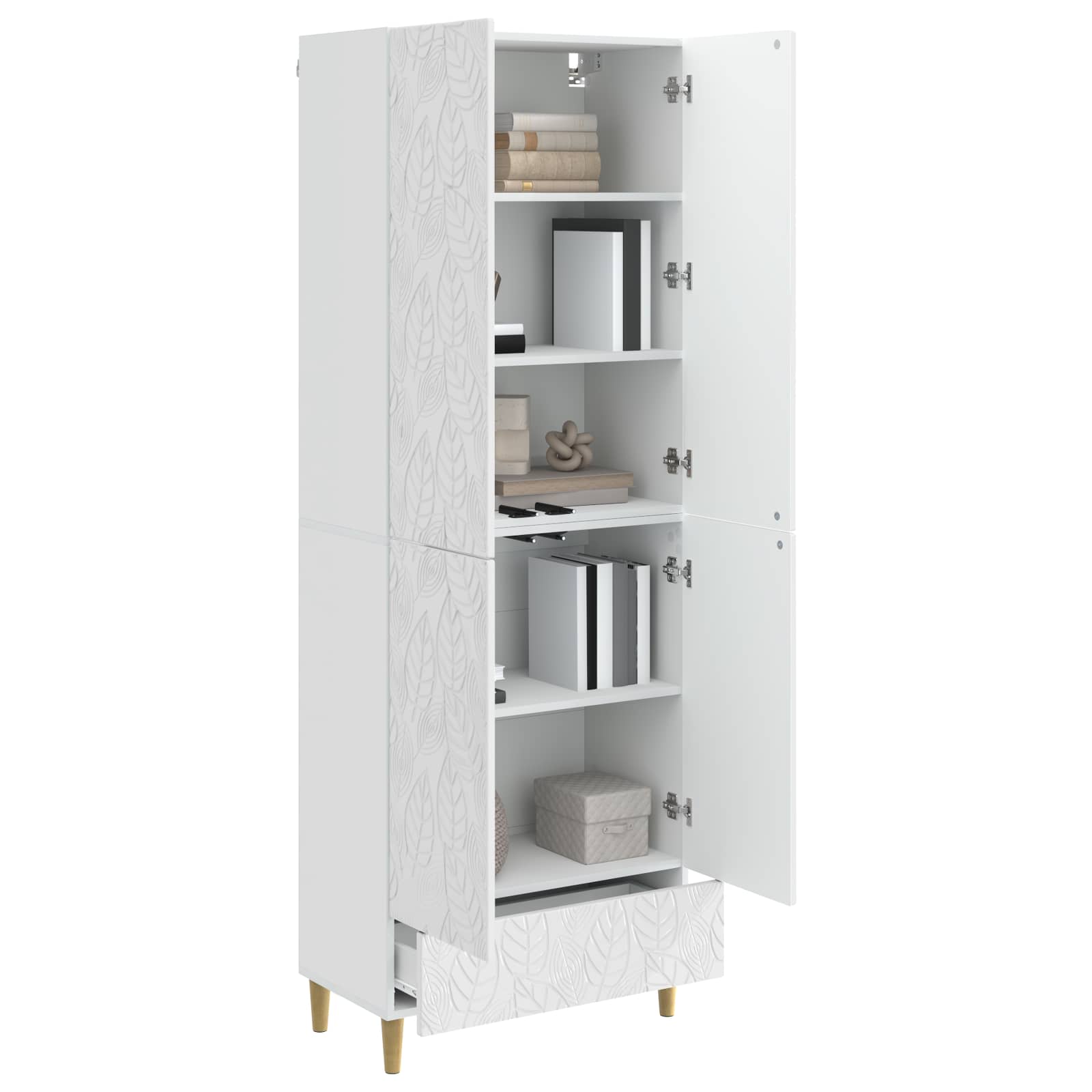 Ensemble de Meubles 2 pcs Blanc brillant Bois d'ingénierie - XIOS