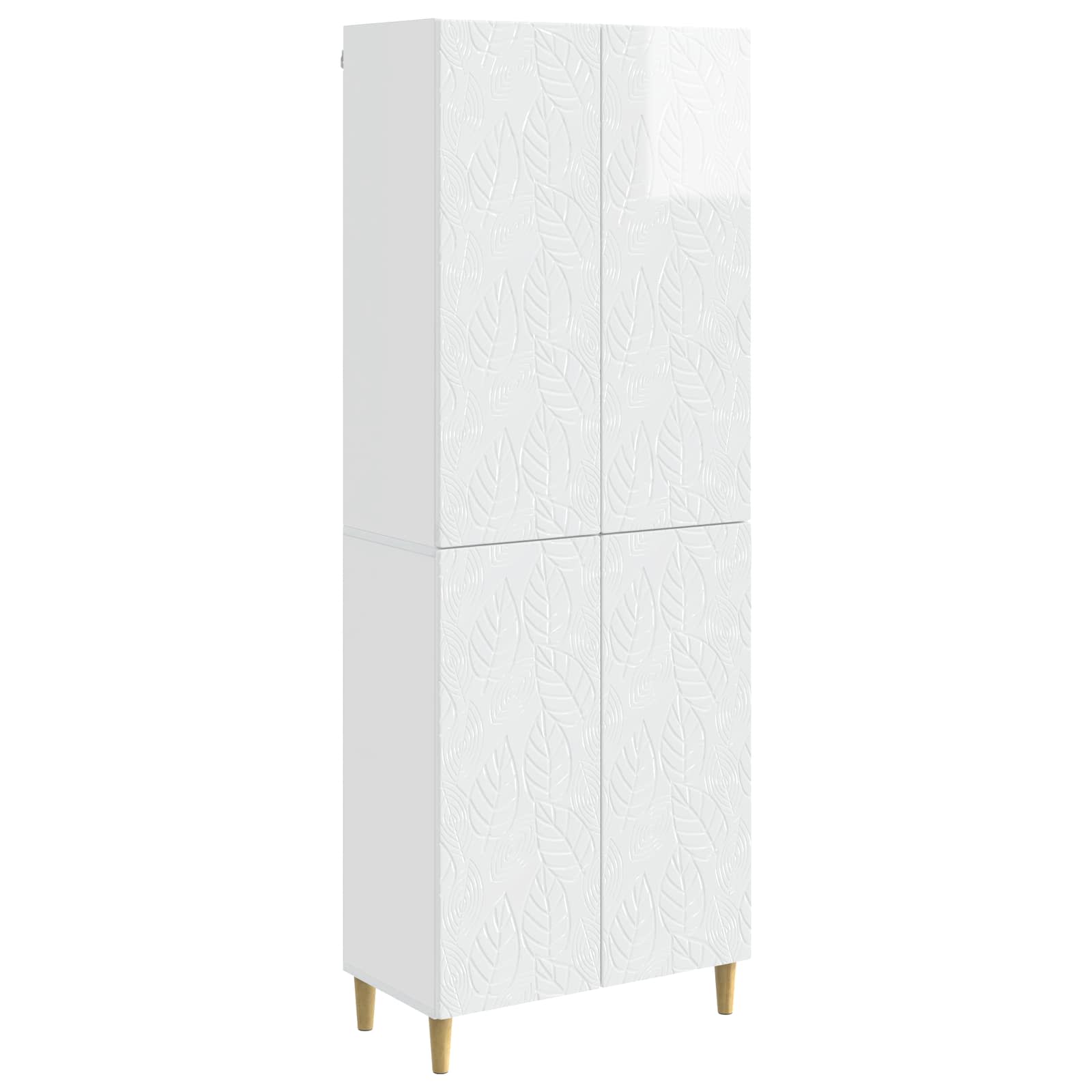 Ensemble de Meubles 2 pcs Blanc brillant Bois d'ingénierie - XIOS