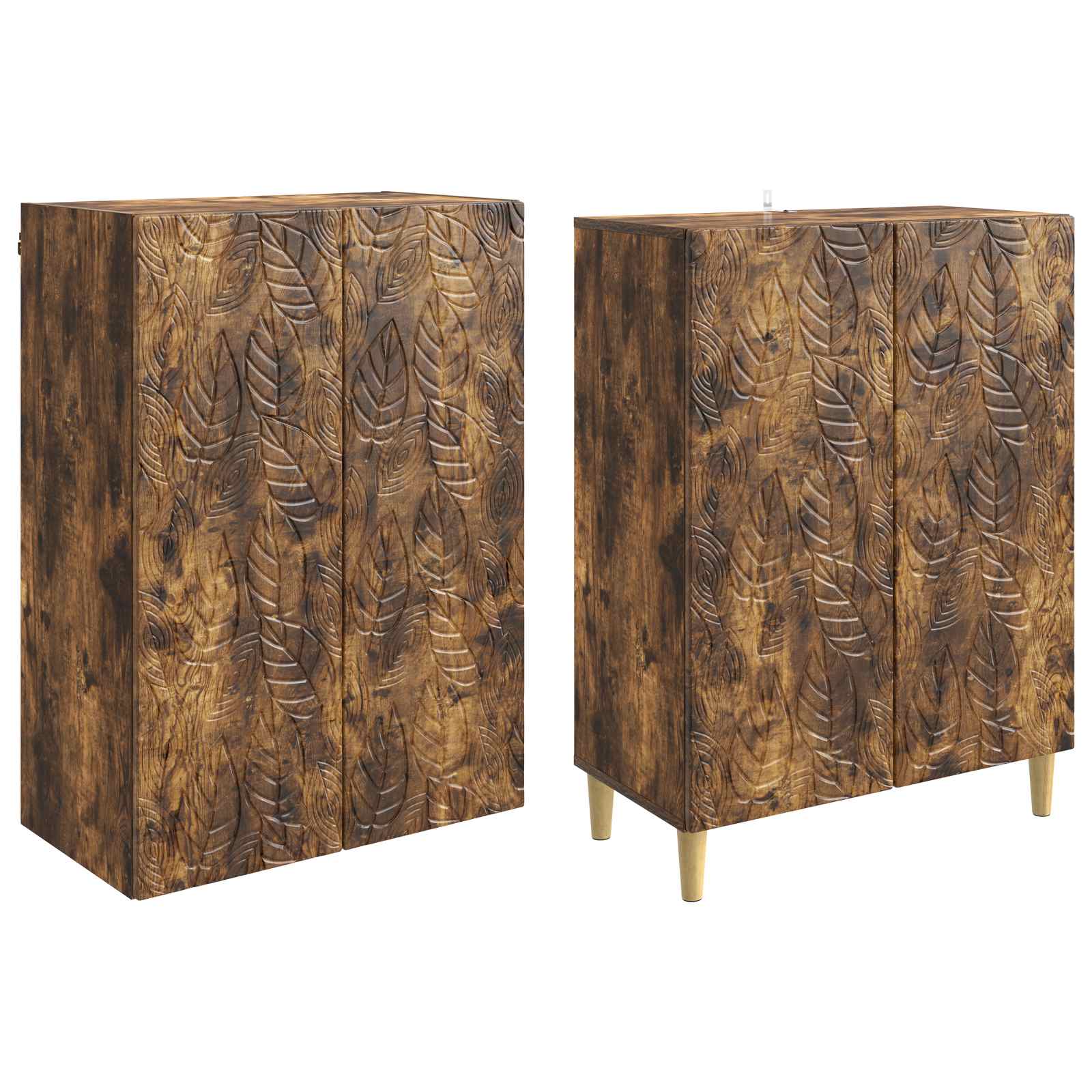 Ensemble de Meubles 2 pcs Chêne fumé Bois d'ingénierie - XIOS