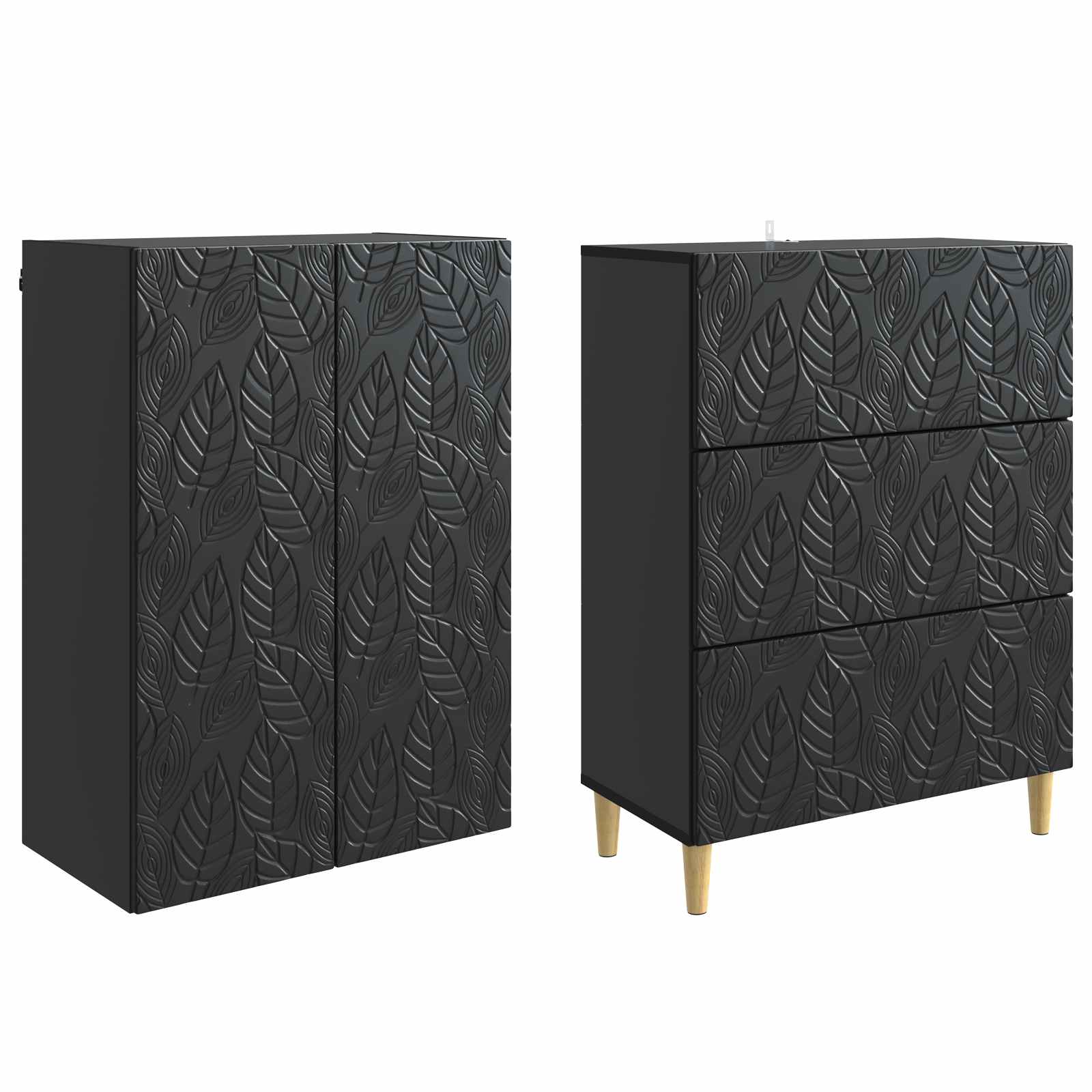 Ensemble de Meubles 2 pcs Noir 66 x 34,5 x 90 cm - XIOS