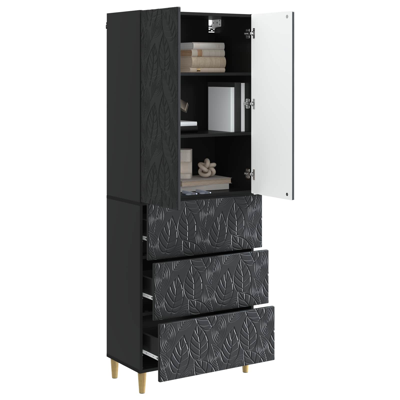 Ensemble de Meubles 2 pcs Noir 66 x 34,5 x 90 cm - XIOS