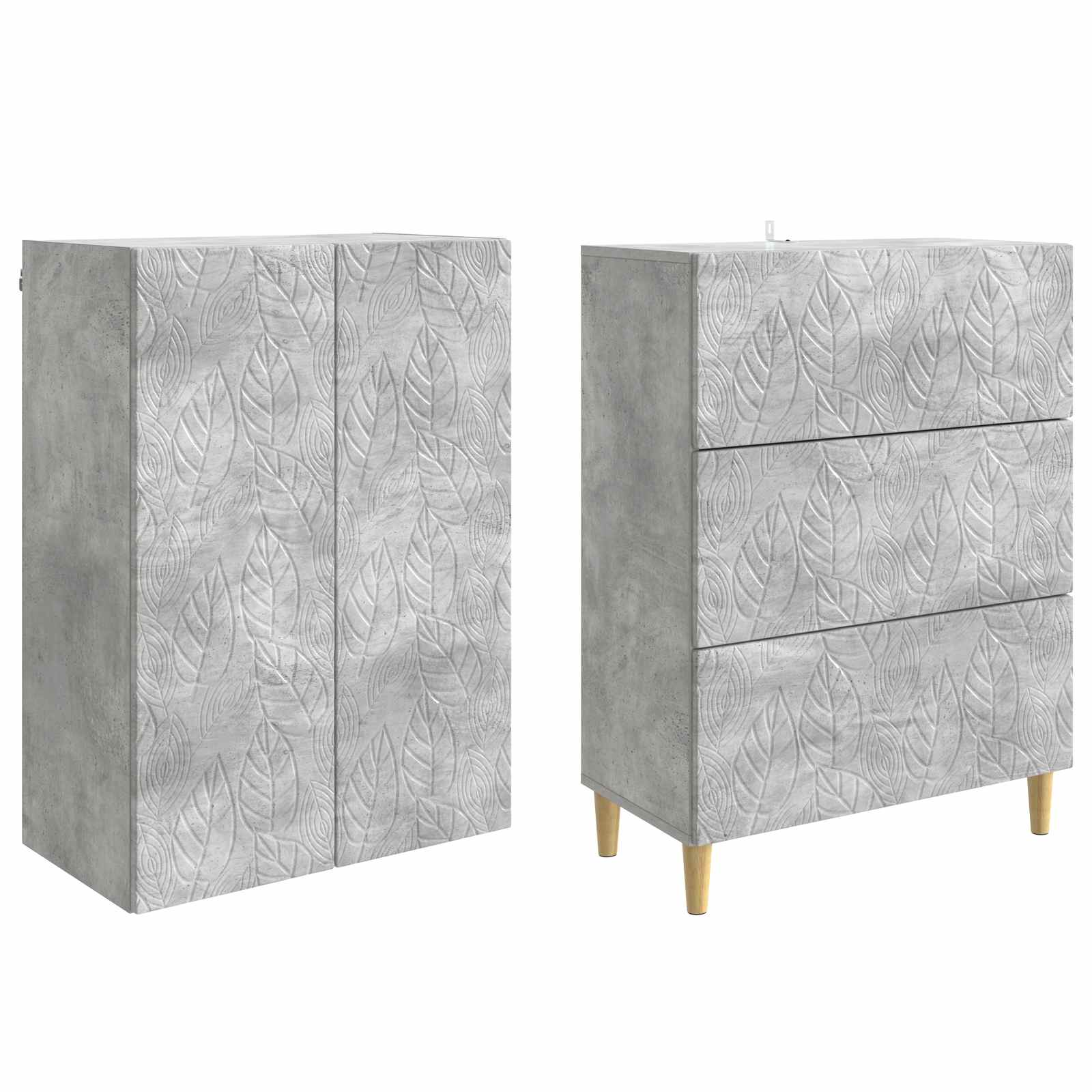 Ensemble de Meubles 2 pcs Gris béton 66 x 34,5 x 90 cm - XIOS