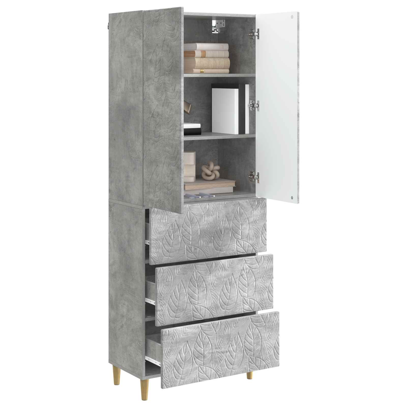 Ensemble de Meubles 2 pcs Gris béton 66 x 34,5 x 90 cm - XIOS