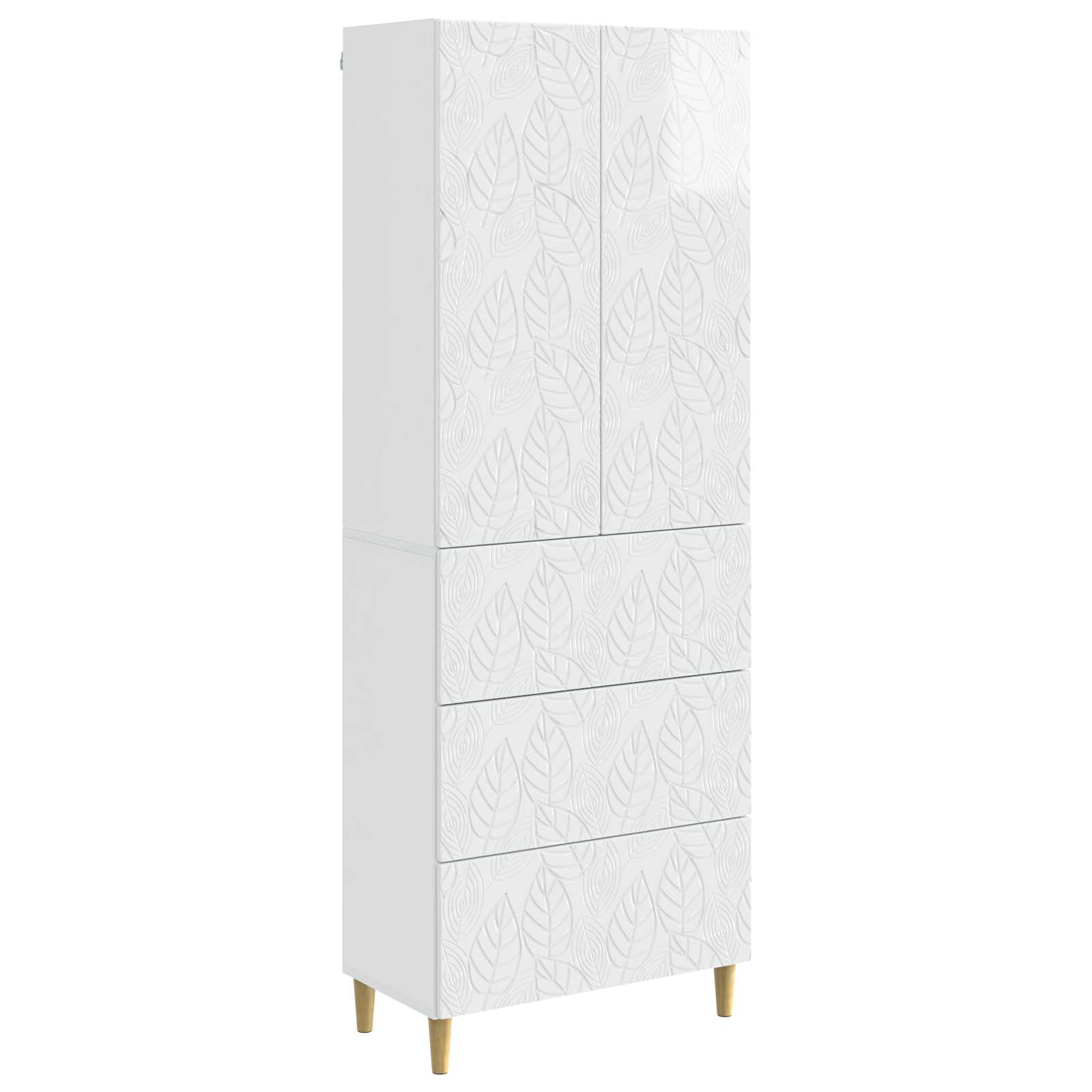 Ensemble de Meubles 2 pcs Blanc brillant 66 x 34,5 x 90 cm - XIOS