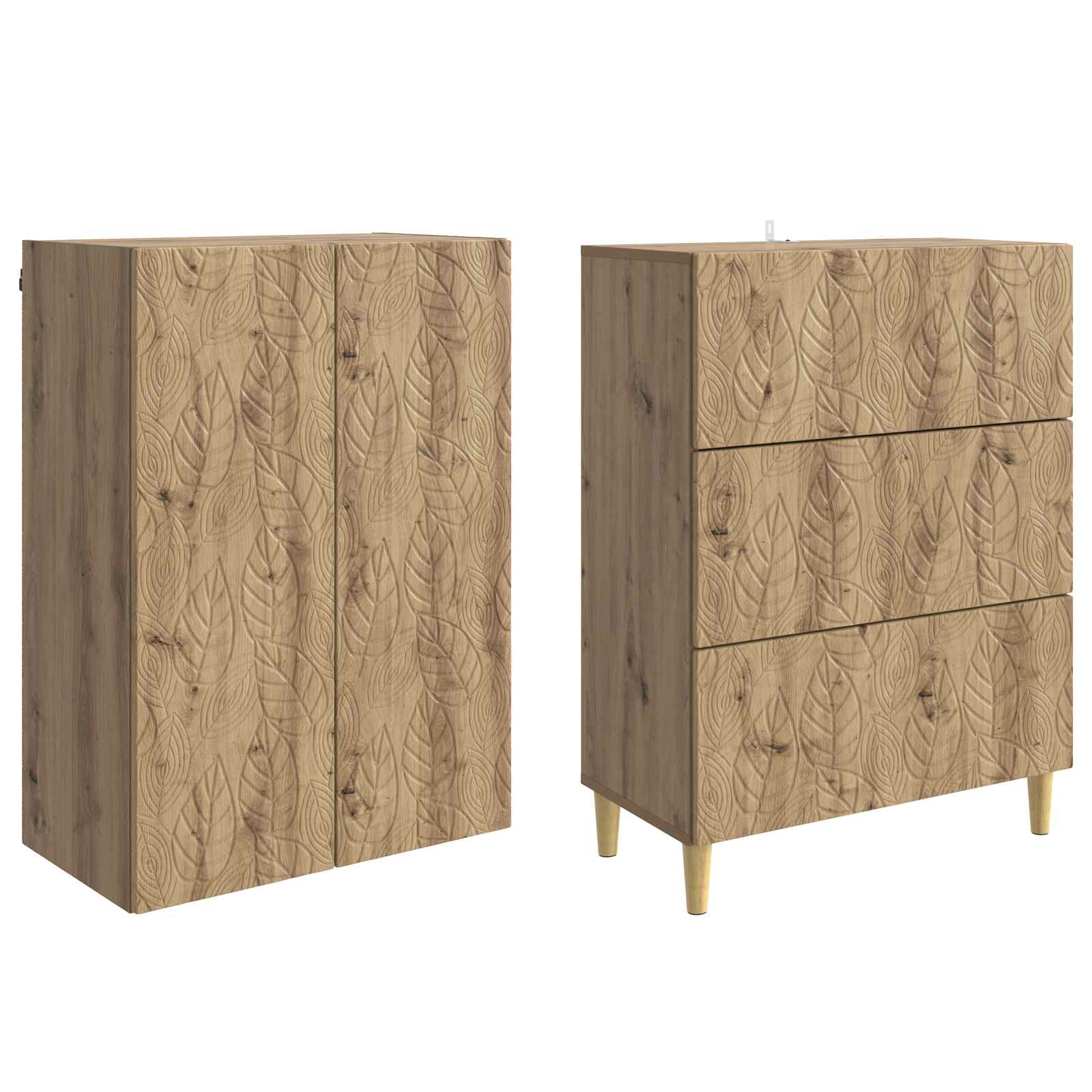 Ensemble de Meubles 2 pcs Chêne artisanal 66 x 34,5 x 90 cm - XIOS