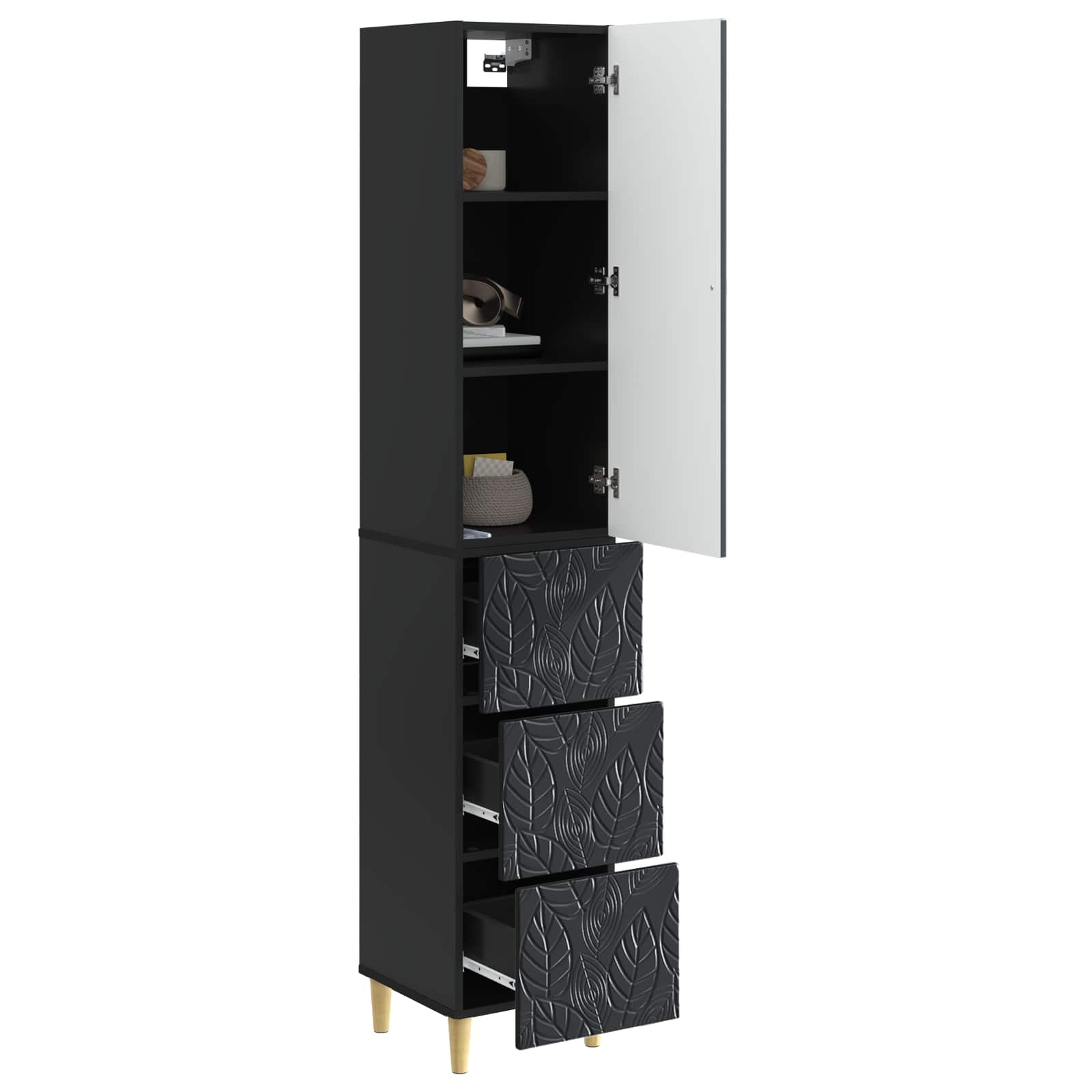 Ensemble de Meubles 2 pcs Noir 33 x 34,5 x 90 cm - XIOS