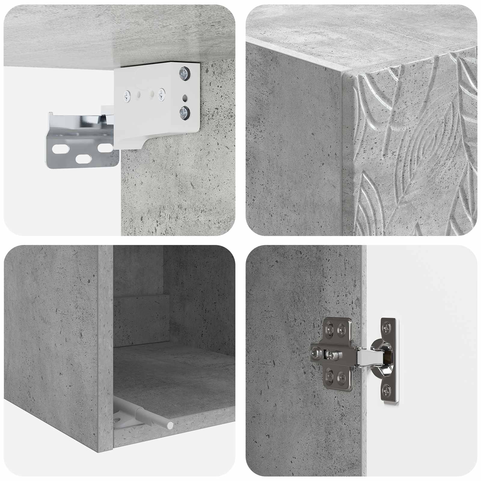 Ensemble de Meubles 2 pcs Gris béton 33 x 34,5 x 90 cm - XIOS
