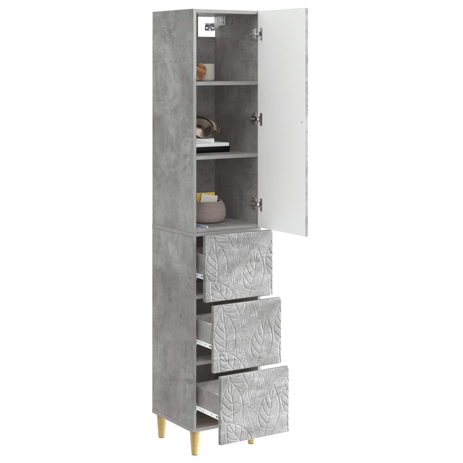 Ensemble de Meubles 2 pcs Gris béton 33 x 34,5 x 90 cm - XIOS