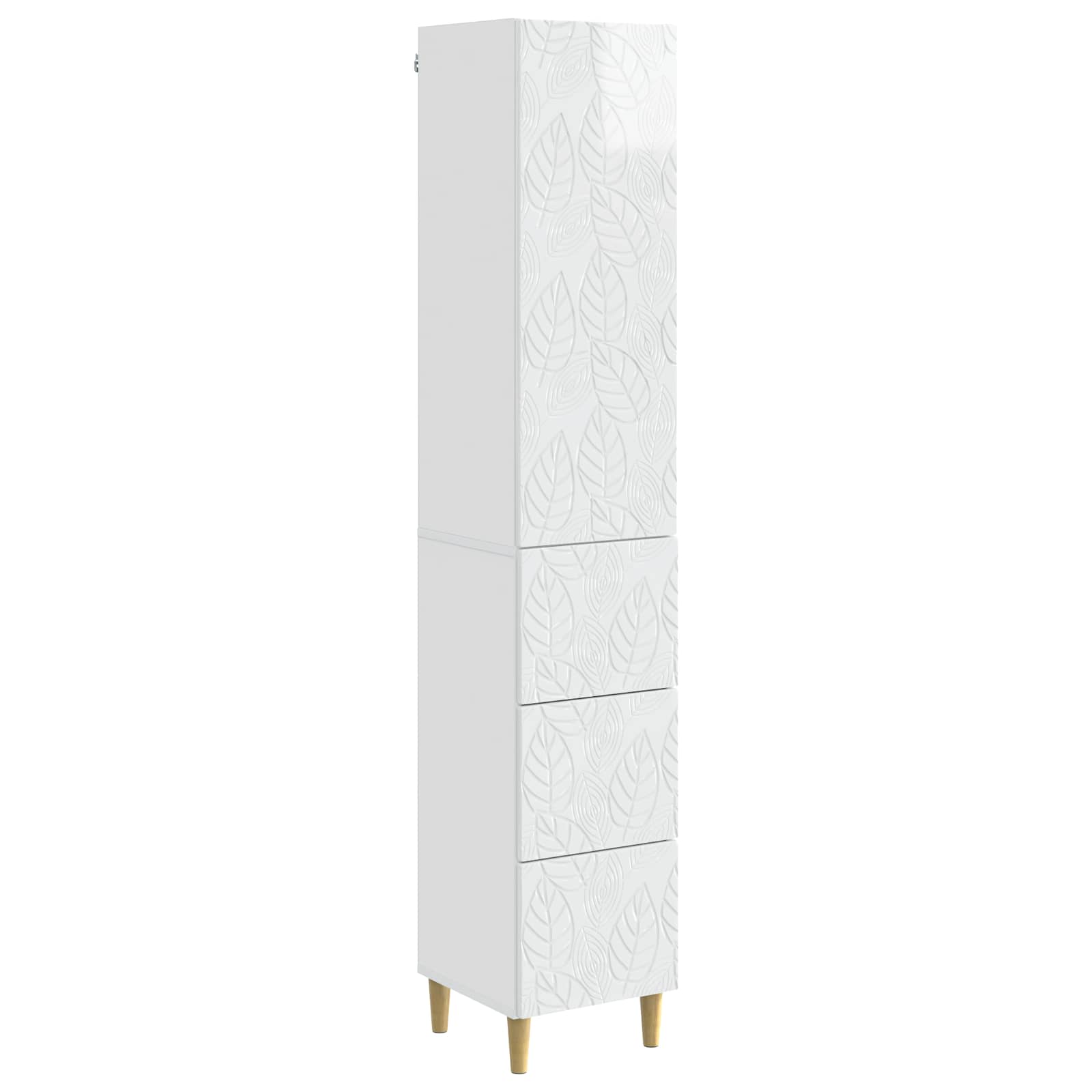 Ensemble de Meubles 2 pcs Blanc brillant 33 x 34,5 x 90 cm - XIOS