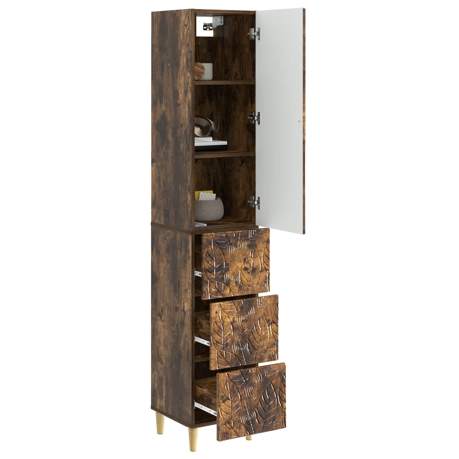 Ensemble de Meubles 2 pcs Chêne fumé 33 x 34,5 x 90 cm - XIOS