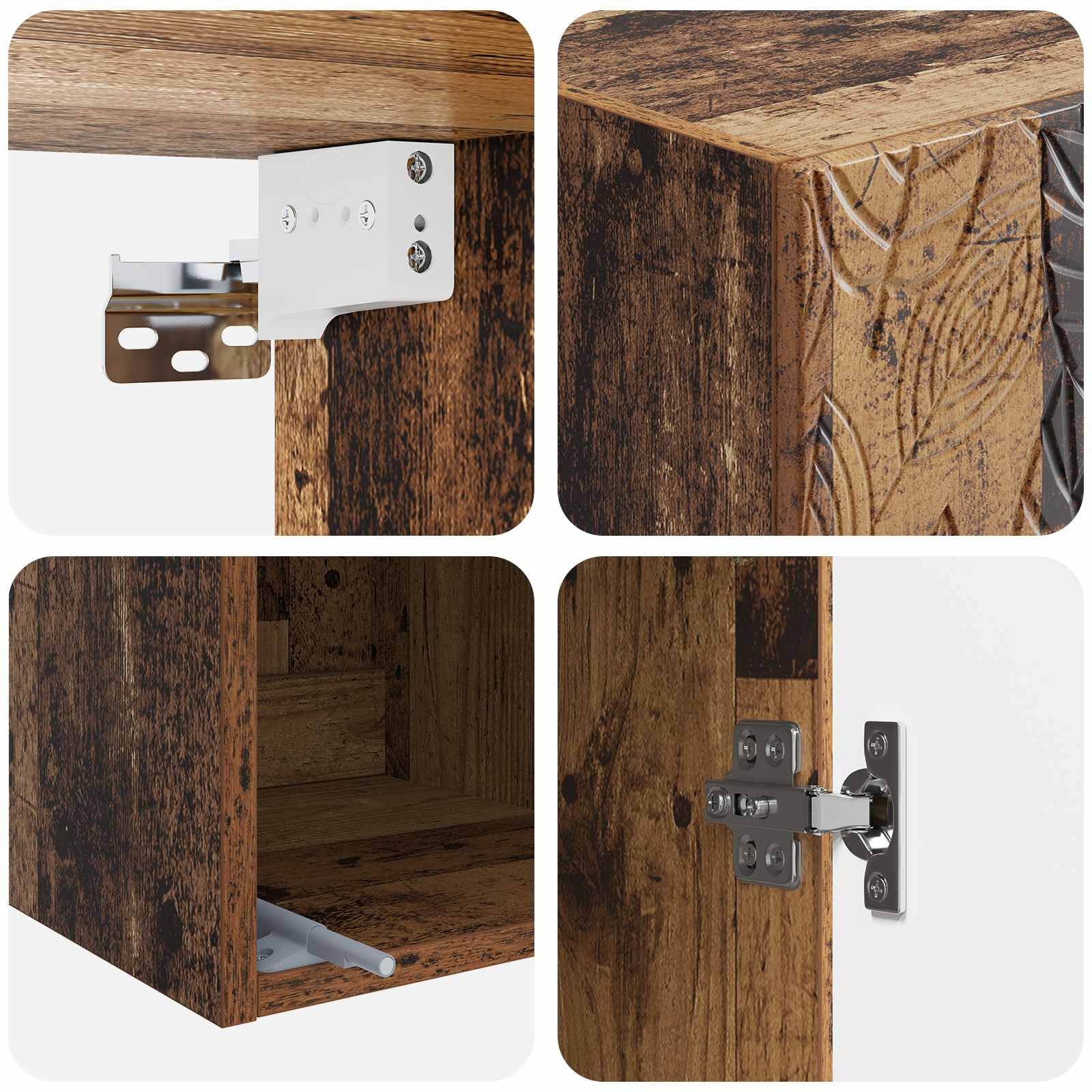 Ensemble de Meubles 2 pcs Bois ancien 33 x 34,5 x 90 cm - XIOS
