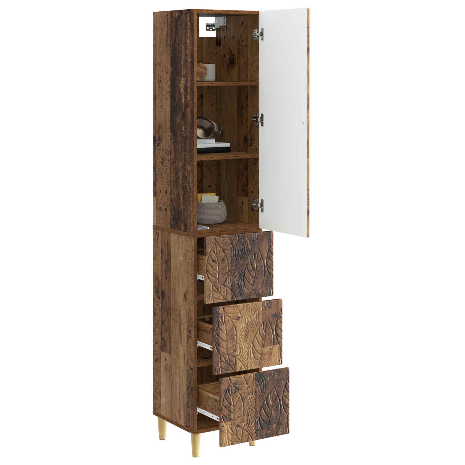 Ensemble de Meubles 2 pcs Bois ancien 33 x 34,5 x 90 cm - XIOS