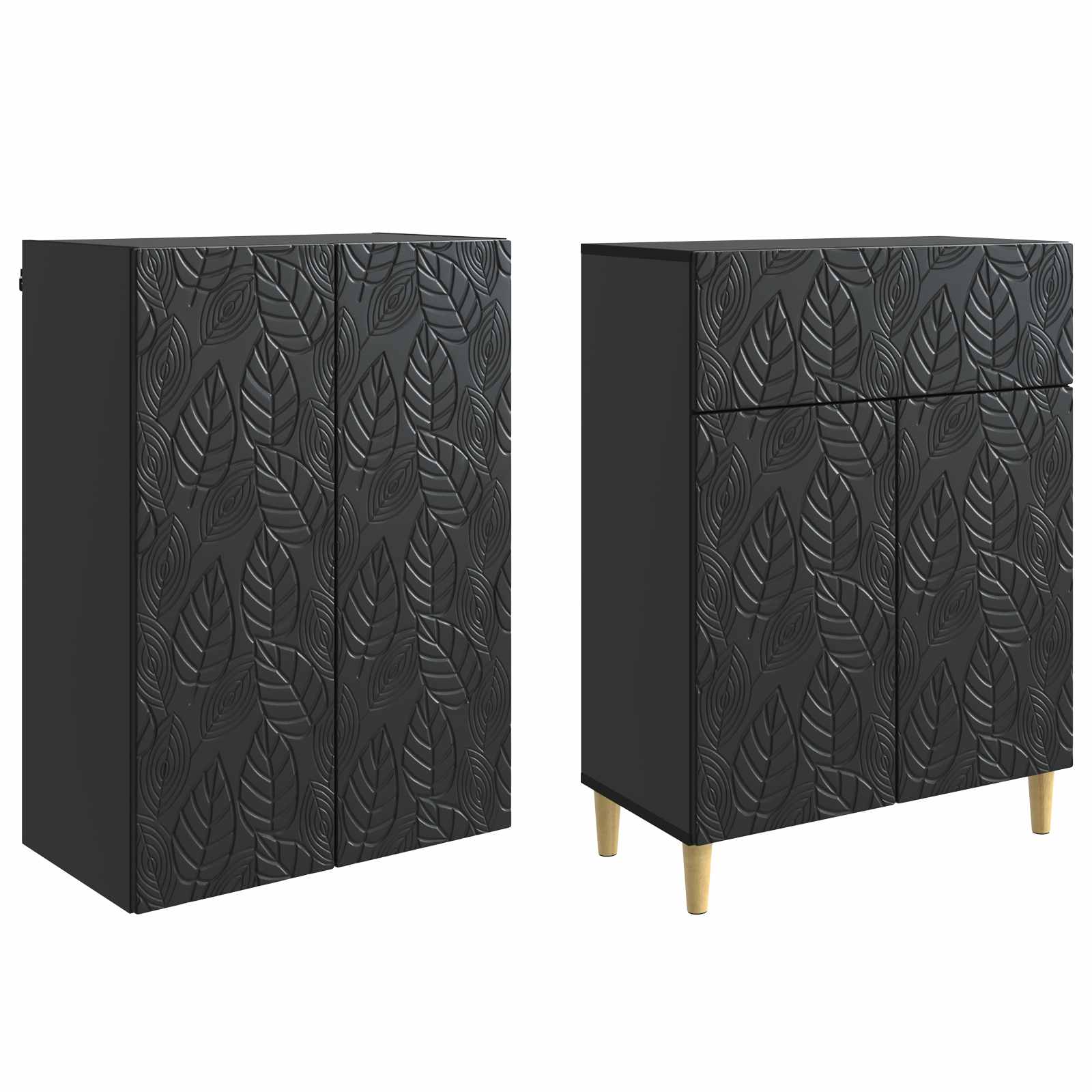 Ensemble de Meubles 2 pcs Noir Bois d'ingénierie - XIOS
