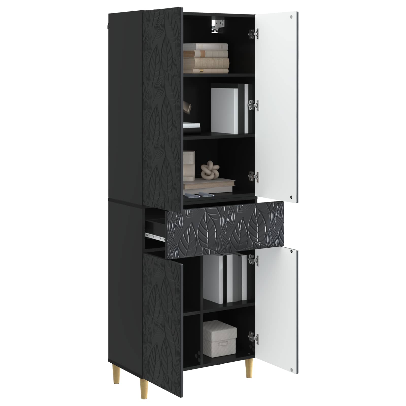 Ensemble de Meubles 2 pcs Noir Bois d'ingénierie - XIOS