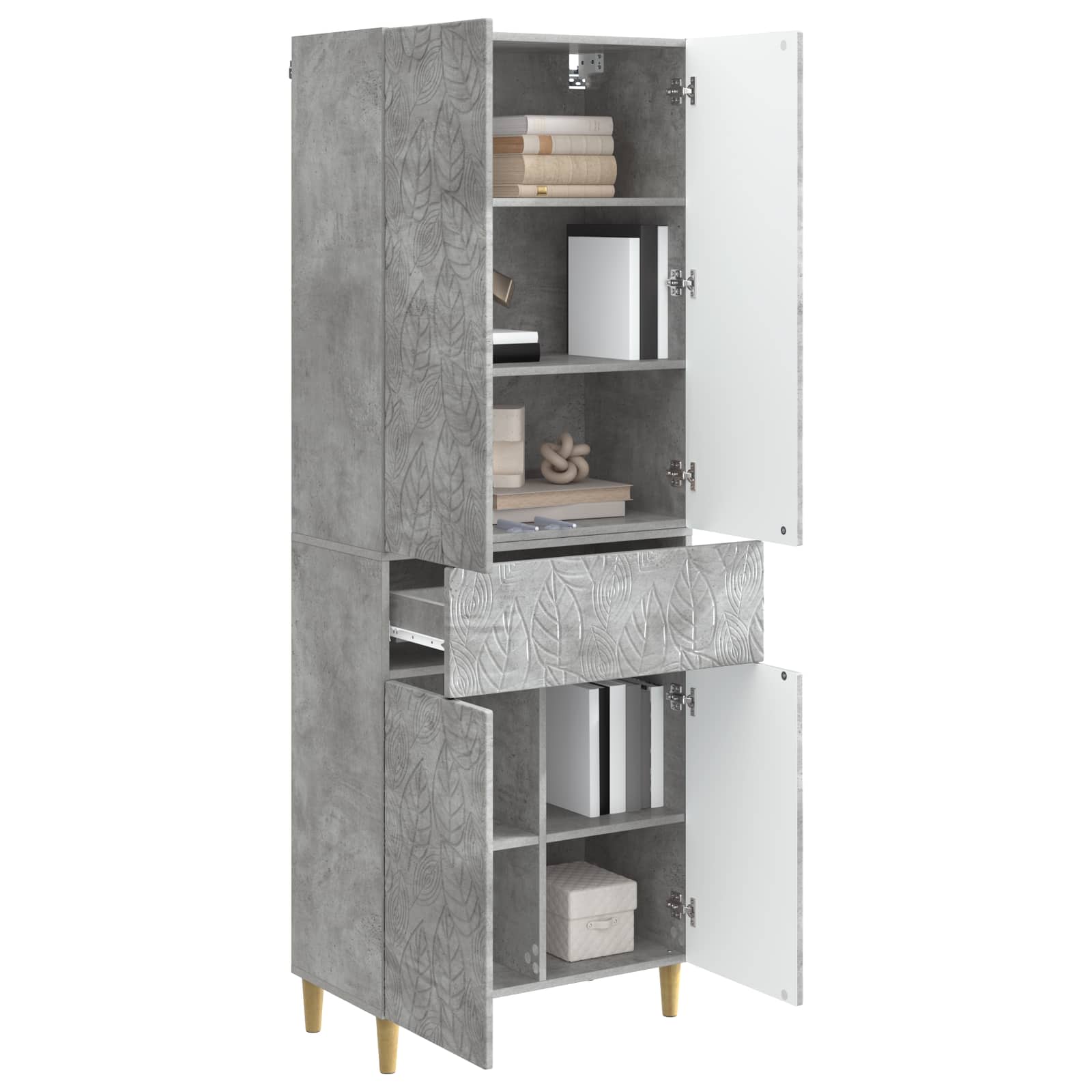 Ensemble de Meubles 2 pcs Gris béton Bois d'ingénierie - XIOS