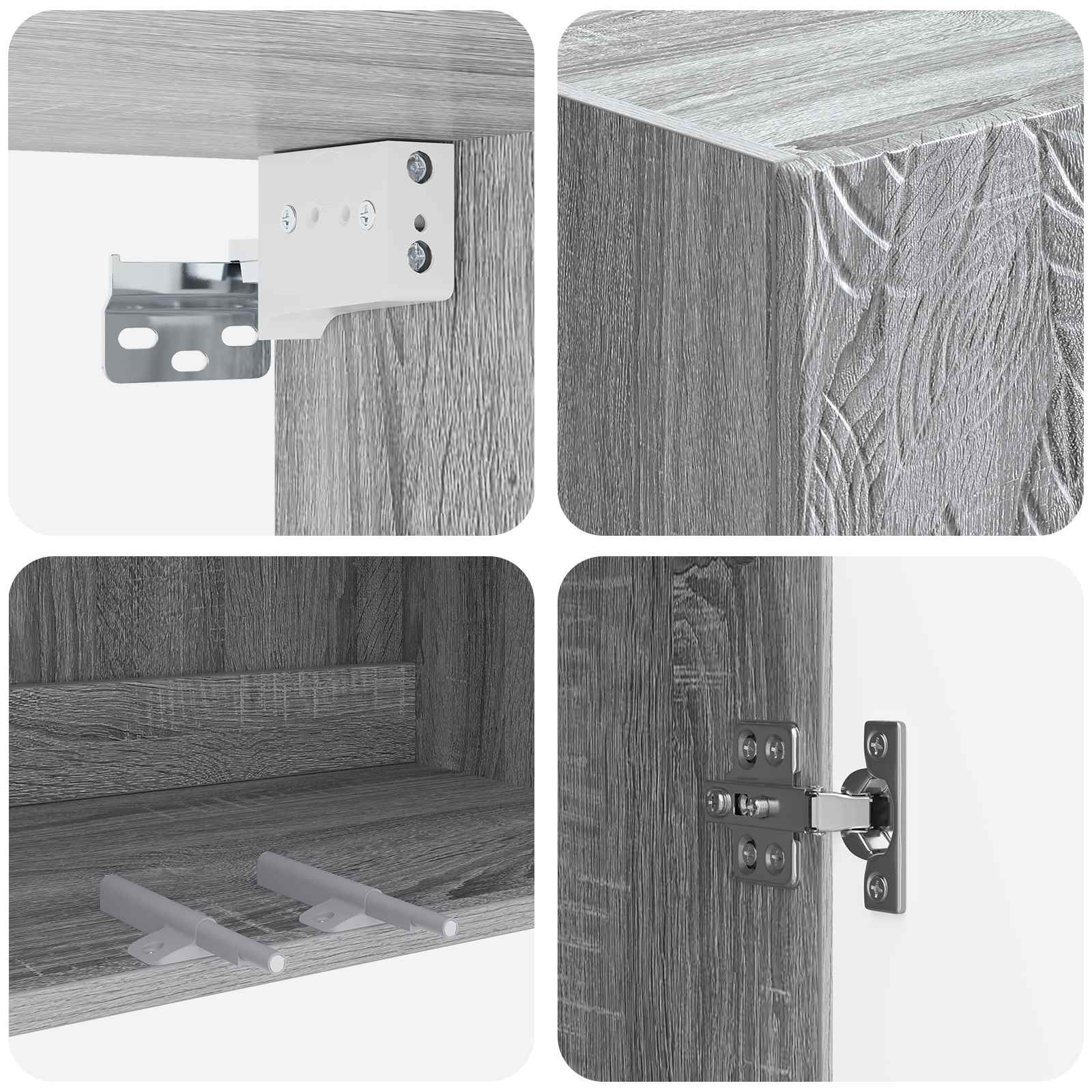 Ensemble de Meubles 2 pcs Sonoma gris Bois d'ingénierie - XIOS