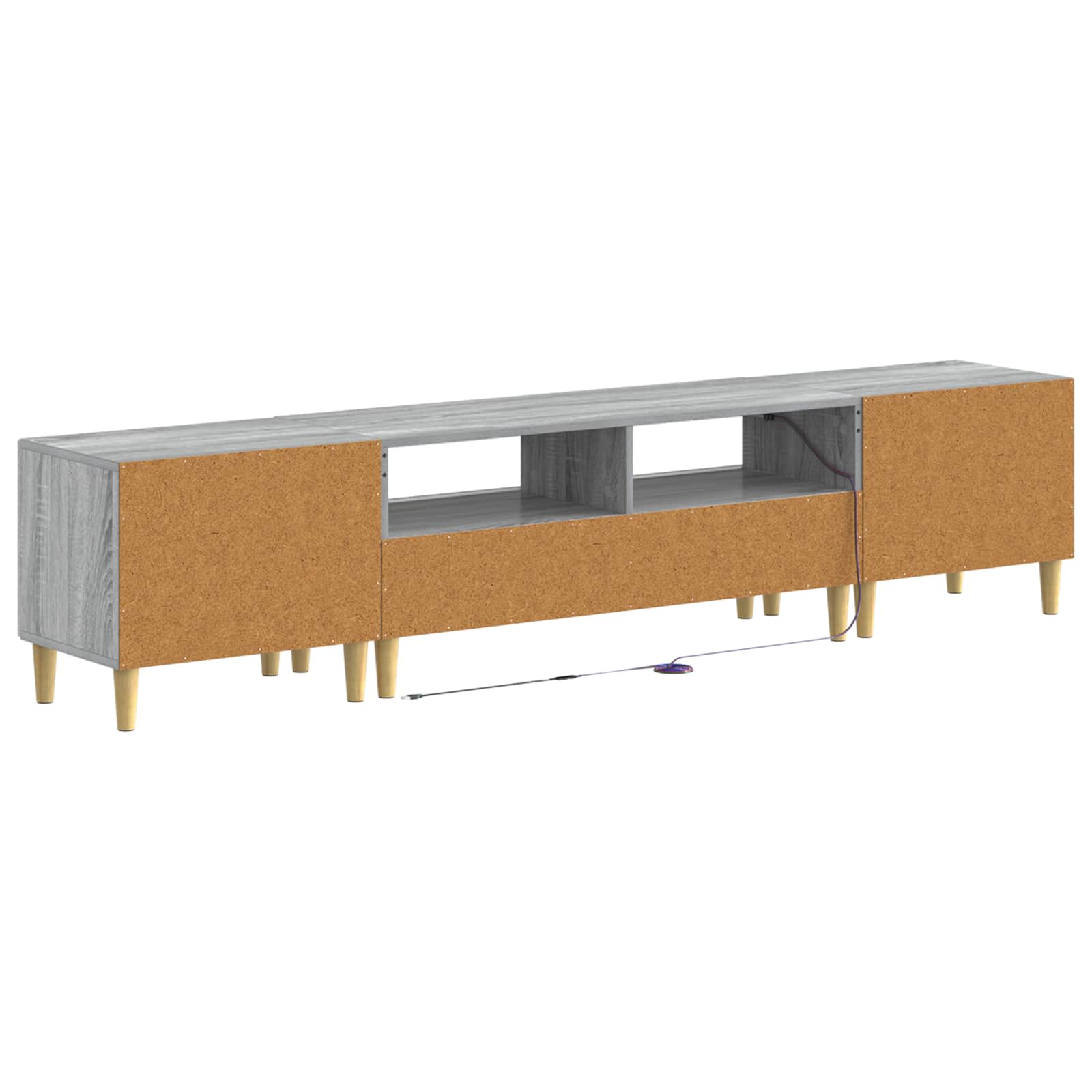 Meuble TV LED 5 pièces Sonoma gris Bois d'ingénierie