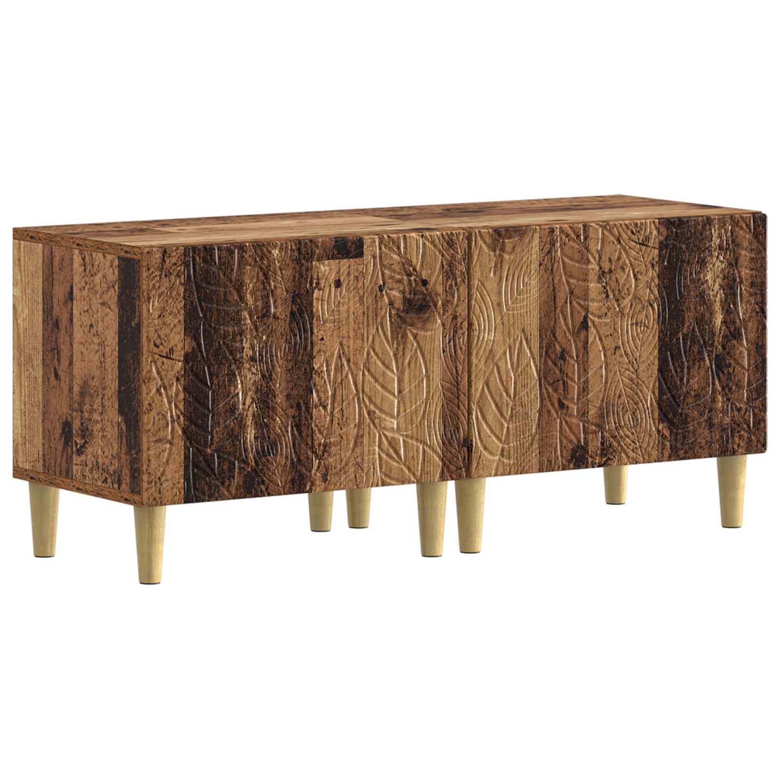 Meuble TV LED 5 pièces Bois ancien Bois d'ingénierie