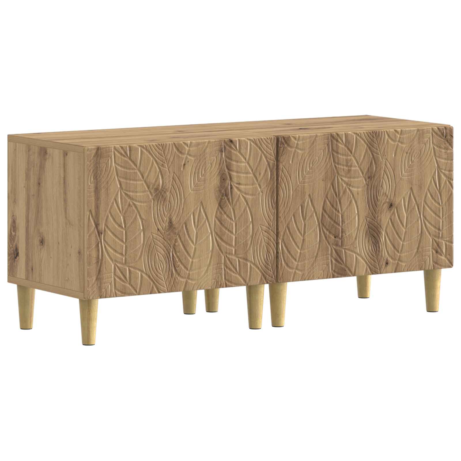 Meuble TV LED 5 pièces Chêne artisanal Bois d'ingénierie