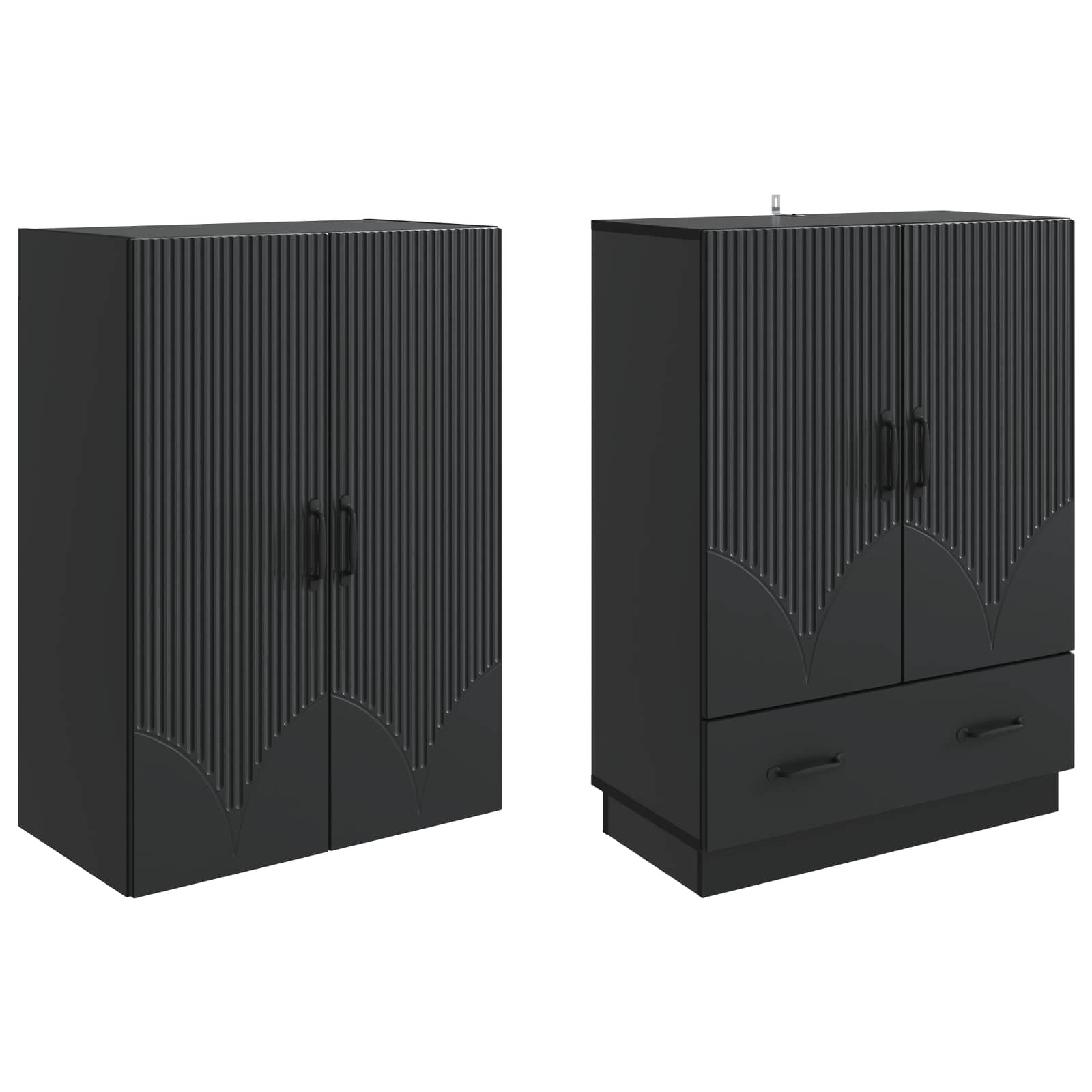 Ensemble de Meubles 2 pcs Noir Bois d'ingénierie - XIOS